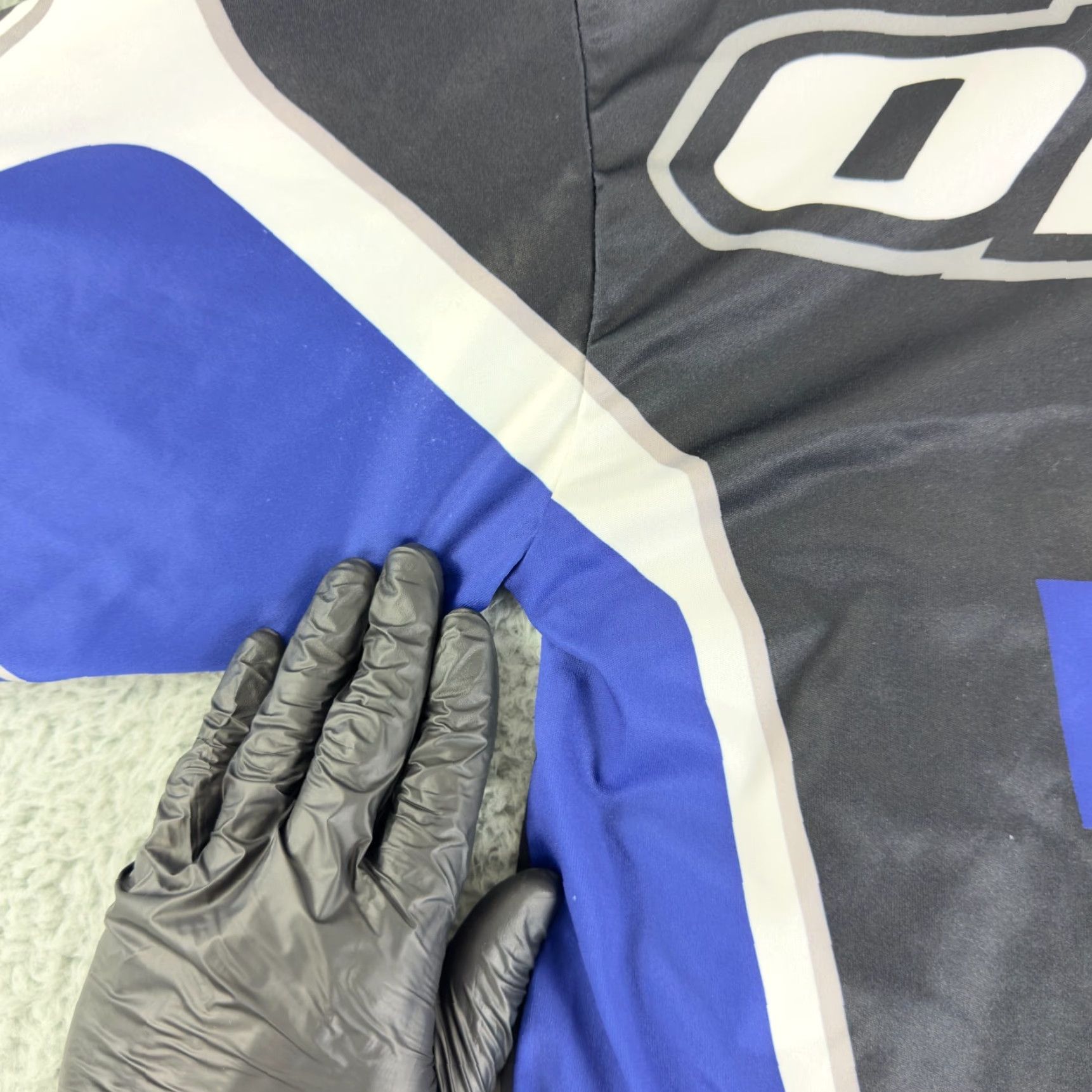 Vintage O'Neal Racing Elements Motocross Shirt Men Large Blue Black Pullover Long Sleeve Shirt Size US L / EU 52-54 / 3 - 4 Thumbnail