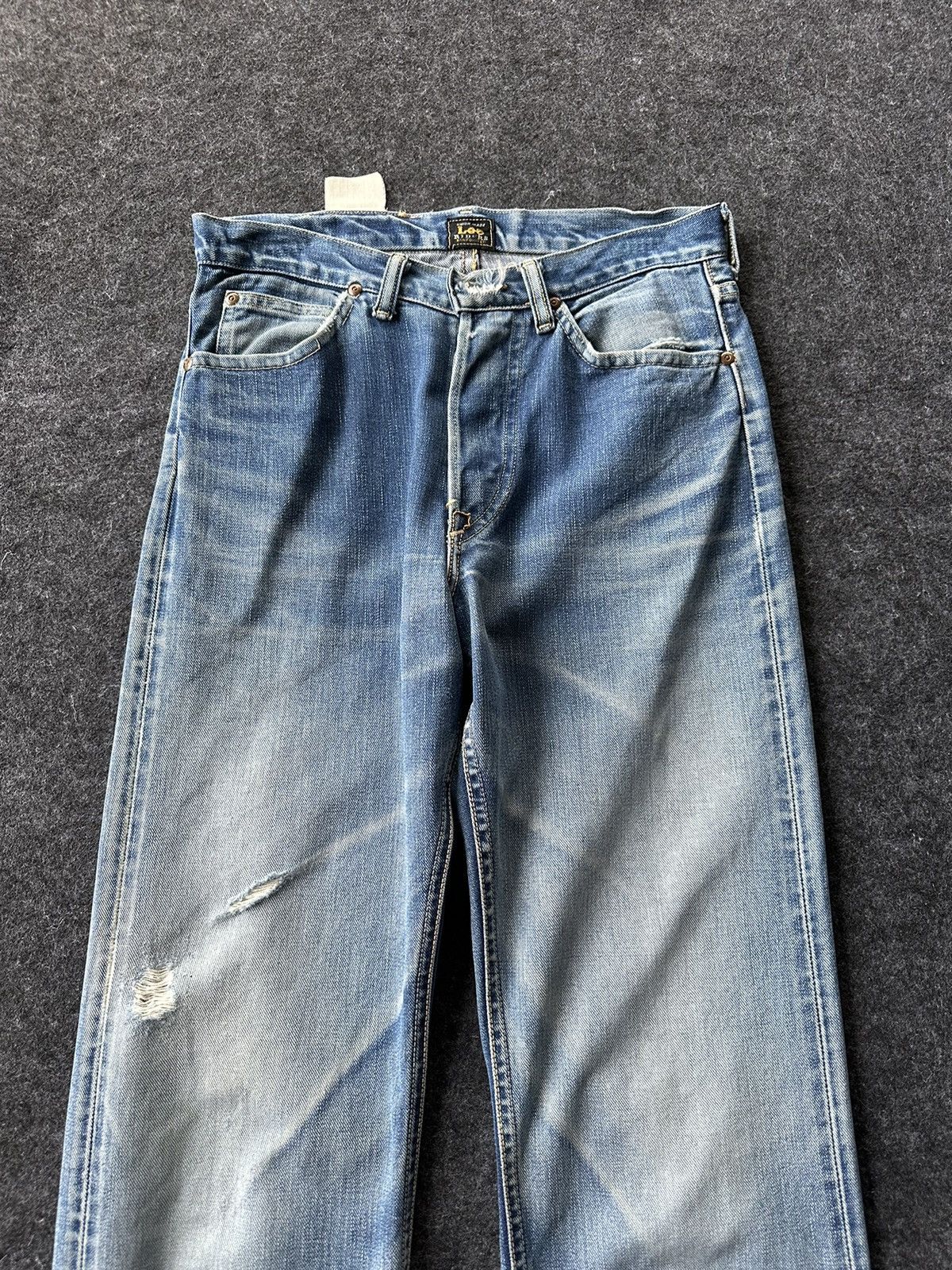 Lee Vintage Rare 50s Lee 101 Half Selvedge Denim 29x34 D444 Size US 29 - 2 Thumbnail