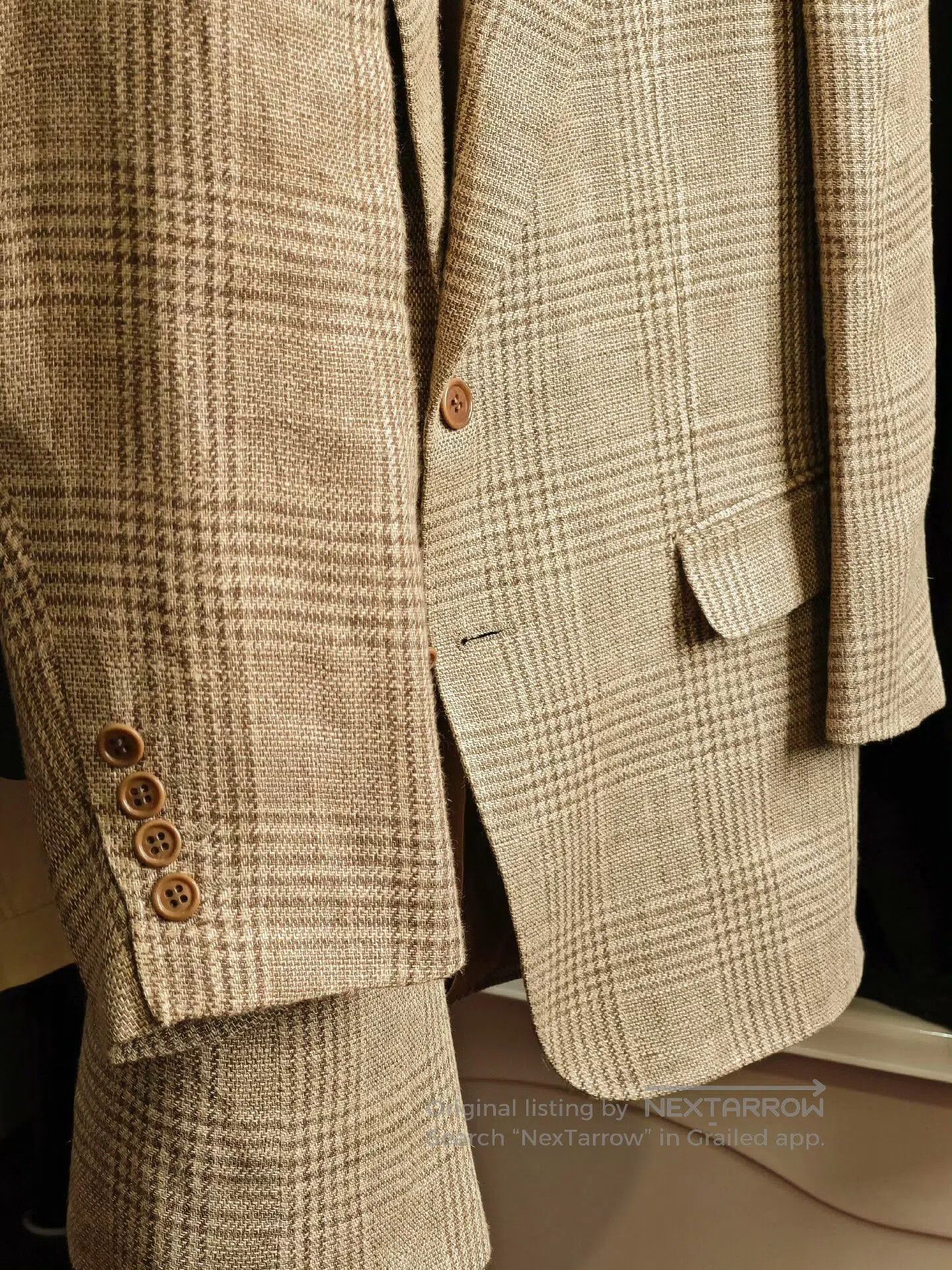 Valentino Vintage Valentino Linen Check Suit. Size US M / EU 48-50 / 2 - 3 Thumbnail