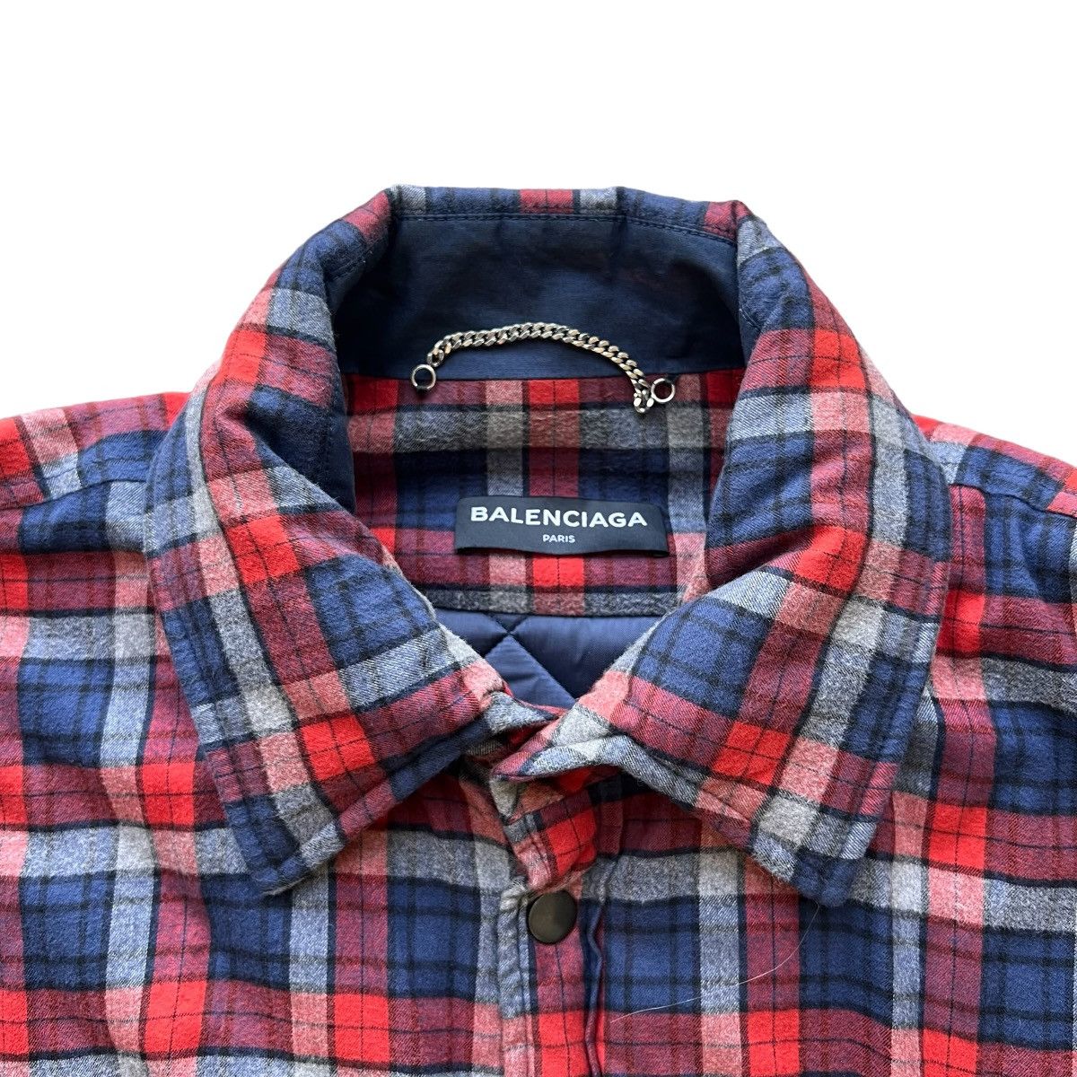 Balenciaga BALENCIAGA 17AW DEMNA GVASALIA PADDED FLANNEL SHIRTS JACKET Size US M / EU 48-50 / 2 - 5 Thumbnail