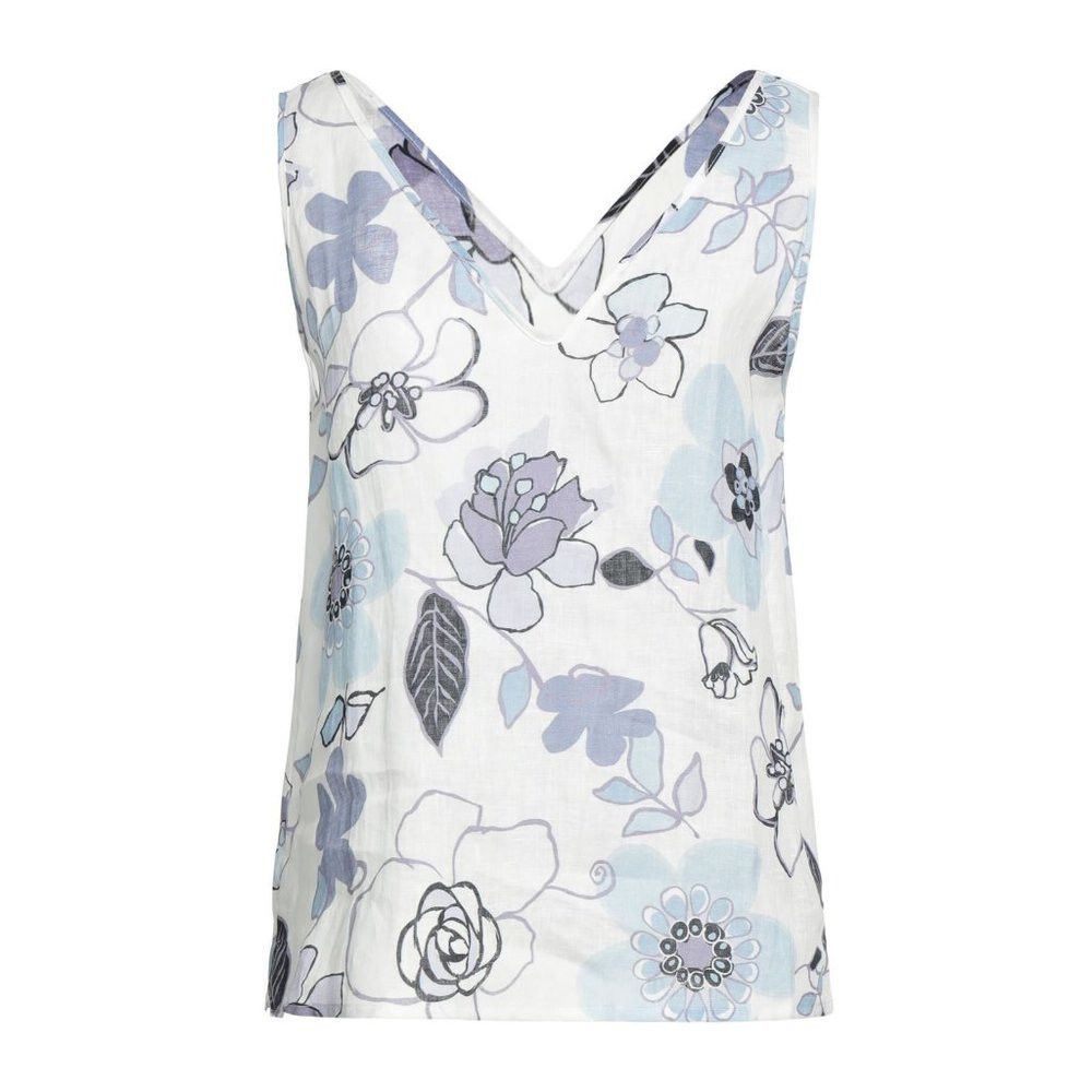 Altea NWT New $257 Altea Floral Linen Top Size 8 Made in Italy Size M / US 6-8 / IT 42-44 - 2 Thumbnail