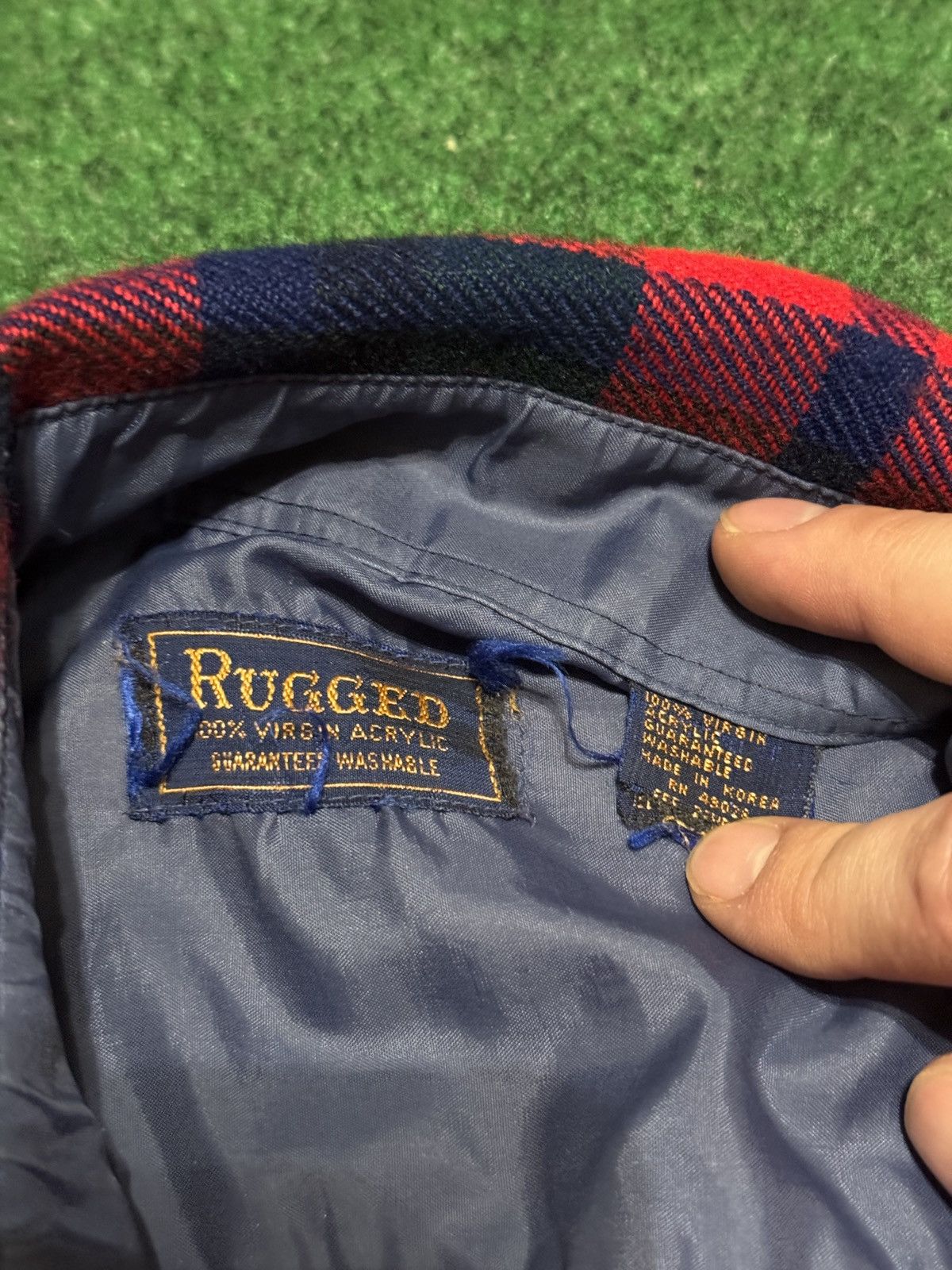 Vintage Vintage Rugged Plaid Flannel Virgin Acrylic Soft L Shirt Size US L / EU 52-54 / 3 - 4 Thumbnail