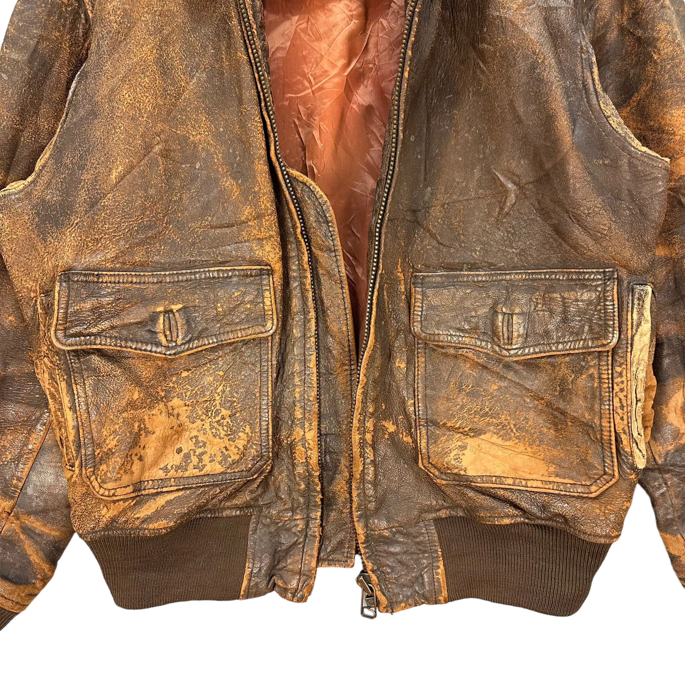 Harley Davidson TRASHED🔥 HARLEY DAVIDSON DISTRESSED LEATHER JACKET #8288 Size US M / EU 48-50 / 2 - 3 Thumbnail