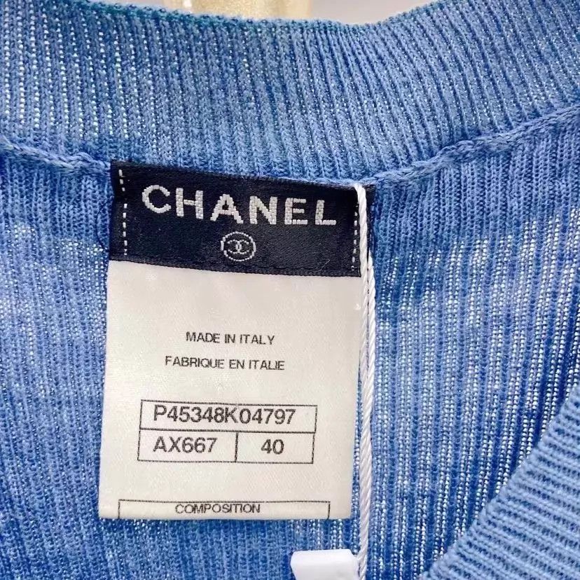 Chanel Chanel blue sleeveless top F40 Size M / US 6-8 / IT 42-44 - 6 Thumbnail
