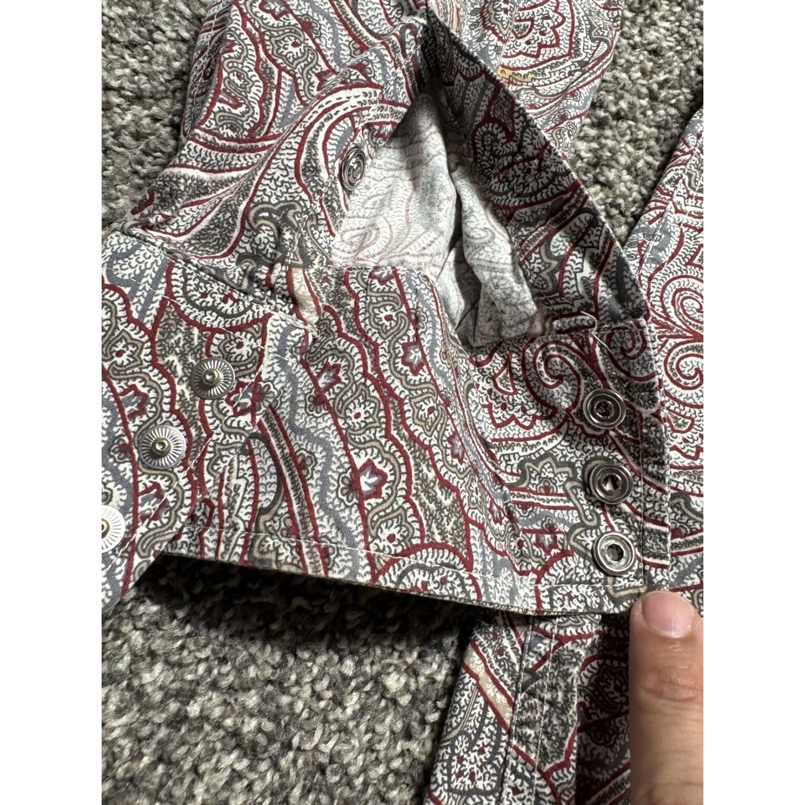 Stetson Stetson Pearl Snap Shirt Mens Medium Paisley Long Sleeve Western Size US M / EU 48-50 / 2 - 7 Thumbnail