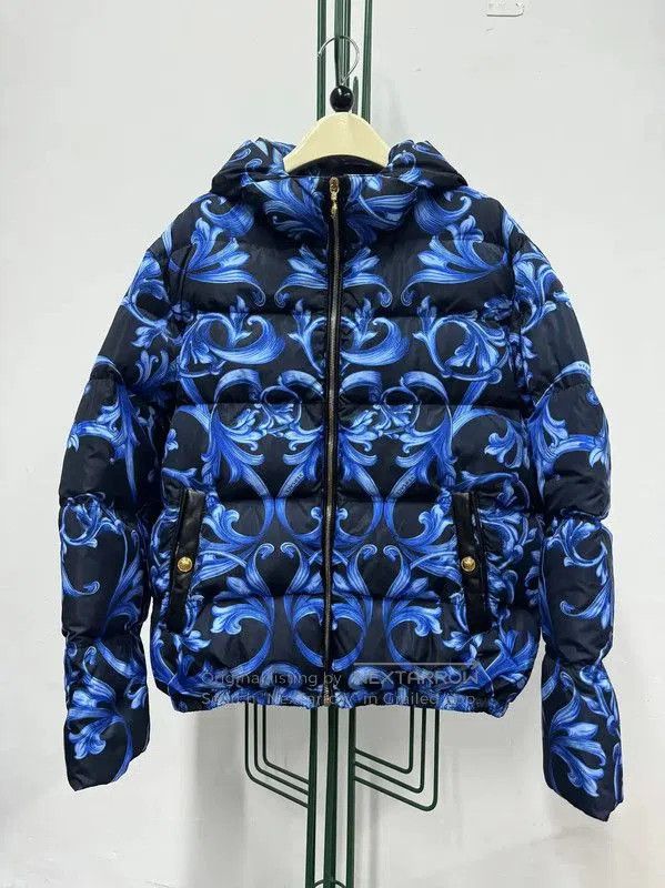Versace Versace Men's Blue Logo Puffer Jacket . Size US XL / EU 56 / 4 - 1 Thumbnail