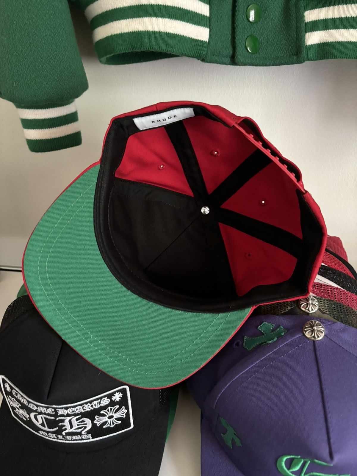 Rhude RHUDE SPELLOUT LOGO HAT Size ONE SIZE - 4 Thumbnail