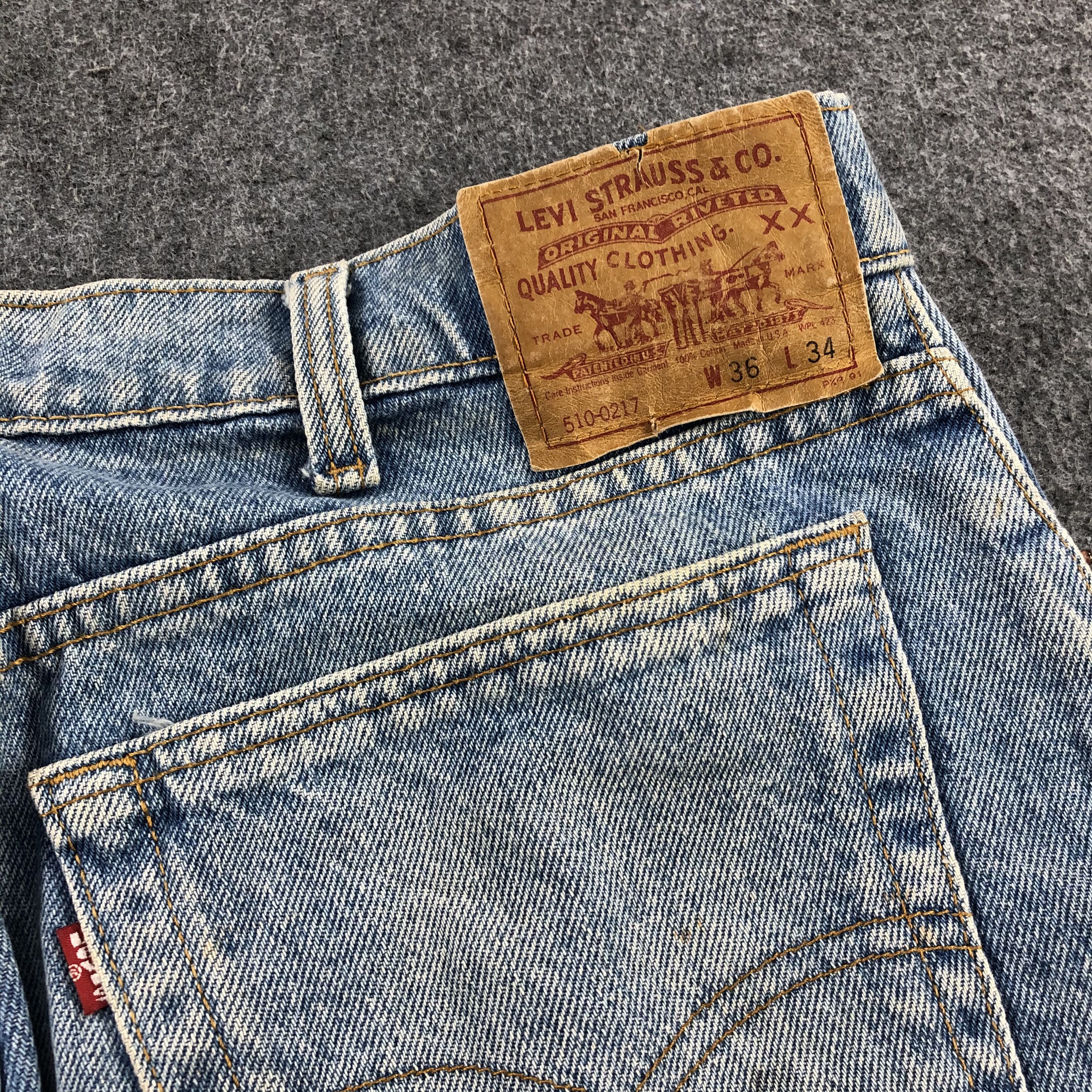 Levi's × Vintage Vintage 90s Light Wash Levis 510 Jeans-JM1925 Size US 34 / EU 50 - 6 Thumbnail