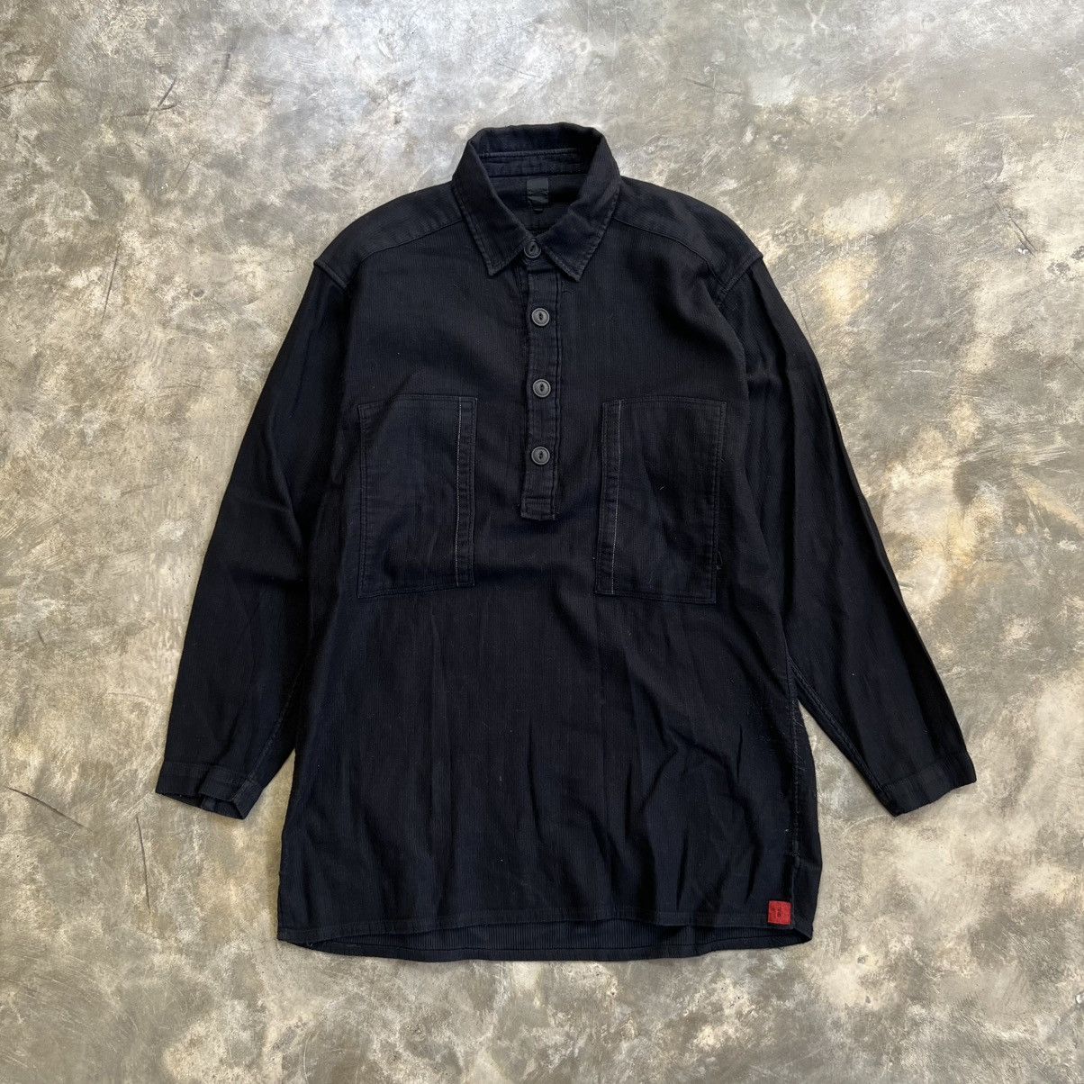 Pure Blue Japan Vintage Japanese Boy’s Co Label Gimmick Pocket Shirt Size US L / EU 52-54 / 3 - 1 Thumbnail