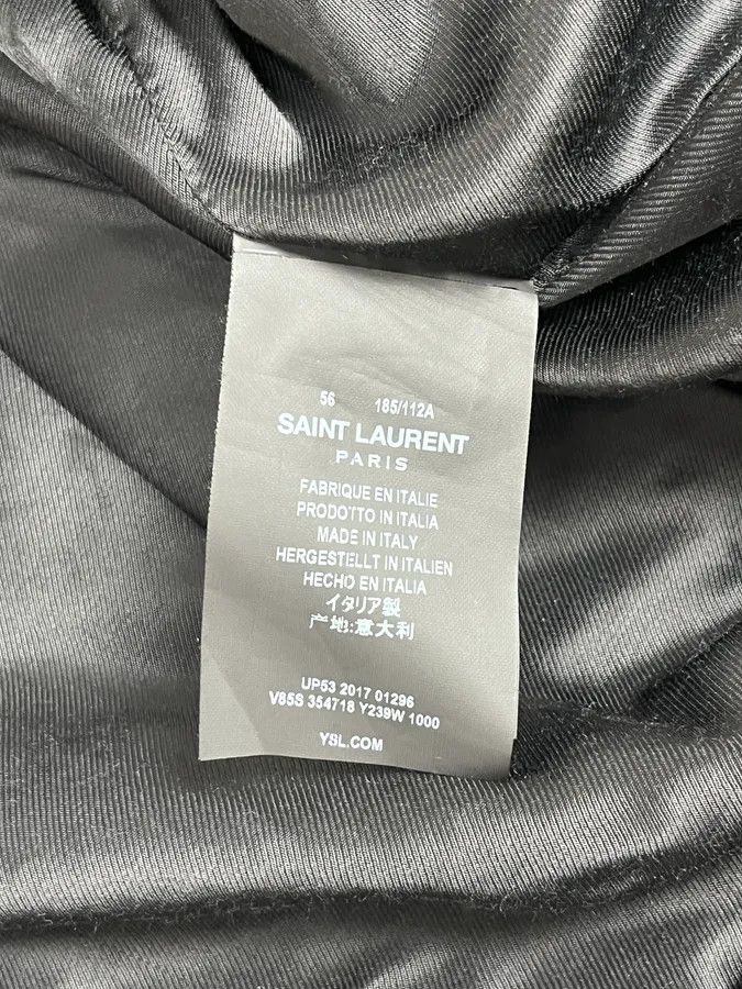 Saint Laurent Paris SS2017 Saint Laurent Teddy Black Wool Bomber Jacket Size US M / EU 48-50 / 2 - 10 Thumbnail