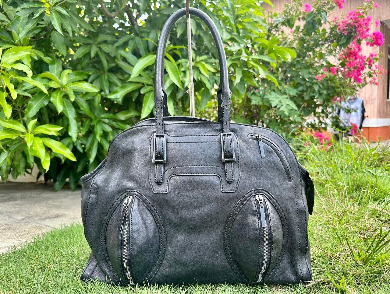 Helmut Lang Authentic Helmut Lang Bunker Leather Tote Bag Size ONE SIZE - 1 Thumbnail