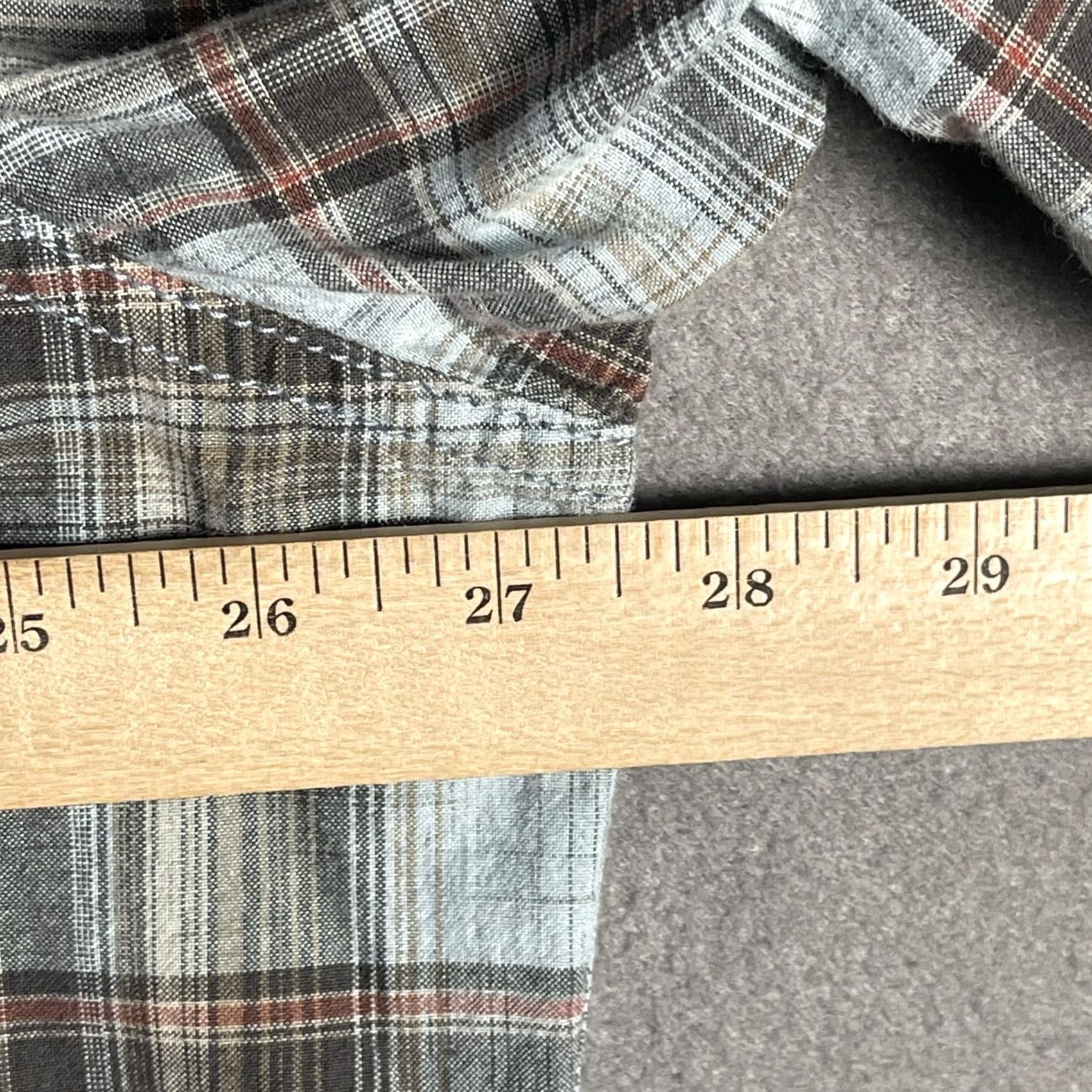 Vintage Red Head Brand Shirt Mens 2XL Tall Gray Brown Plaid Button Up Outdoor Workwear Size US XXL / EU 58 / 5 - 6 Thumbnail