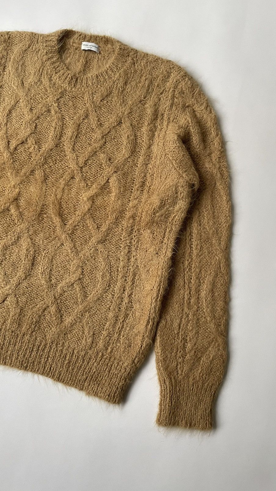 Dries Van Noten Sample Cable Knit Mohair Sweater Size US M / EU 48-50 / 2 - 4 Thumbnail