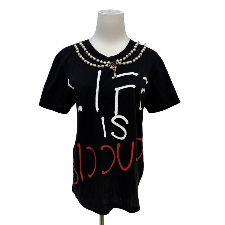 Gucci Gucci Pearl Logo T-Shirt Size XS Size XS / US 0-2 / IT 36-38 - 1 Thumbnail