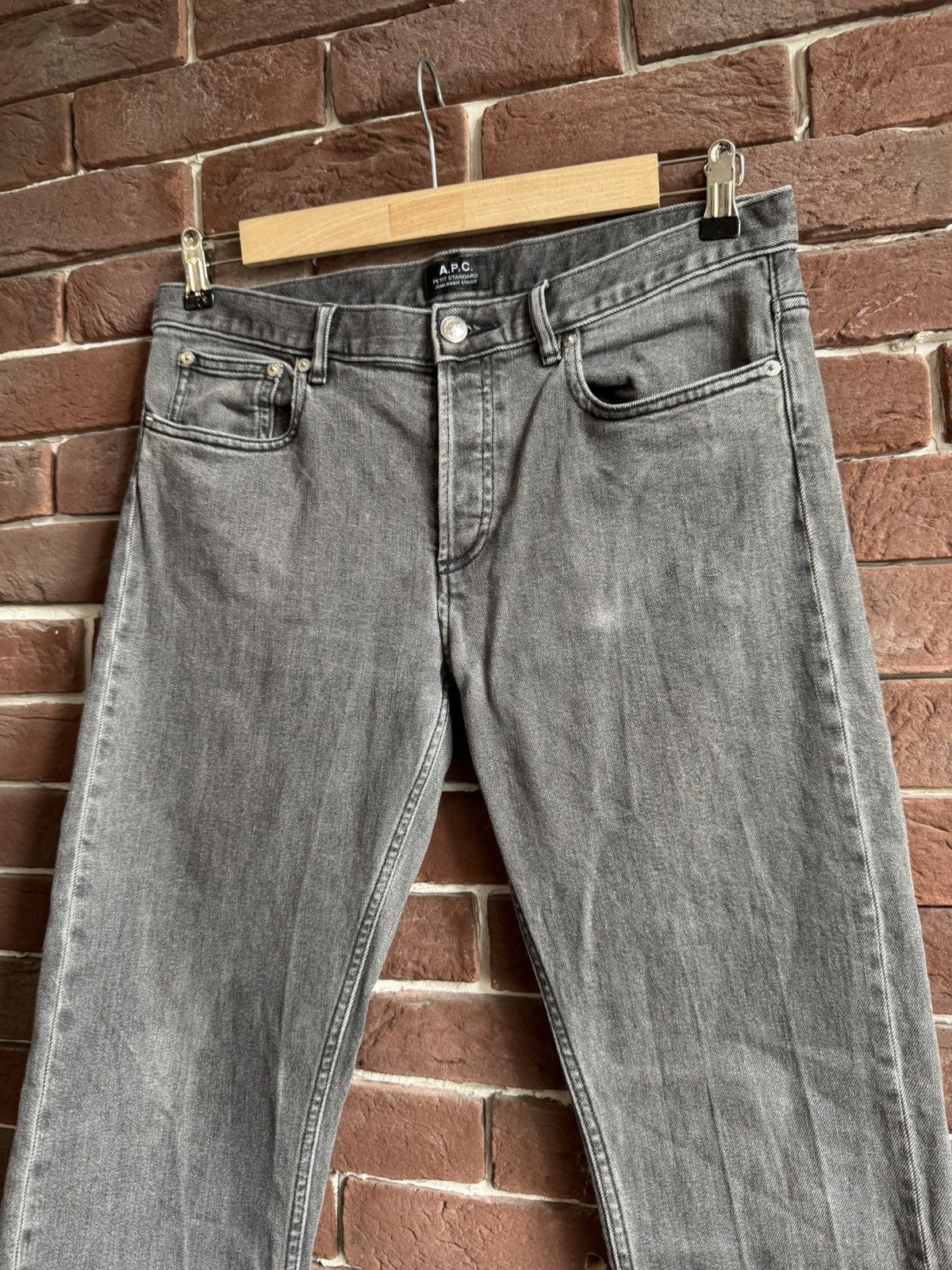 A.P.C. A.P.C Petit New Standard Jeans Washed Gray Denim 31 Size US 31 - 5 Thumbnail