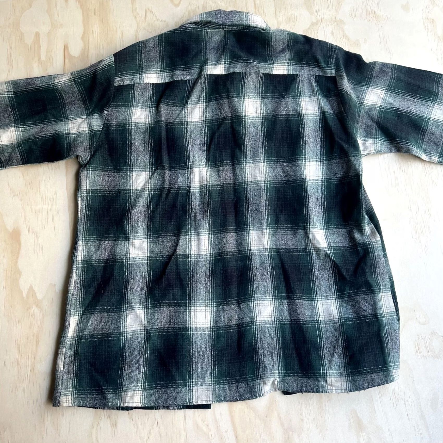 Vintage Claybrooke Outdoors Shirt Jacket Mens Large Green Plaid Flannel Lined Workwear Size US L / EU 52-54 / 3 - 4 Thumbnail