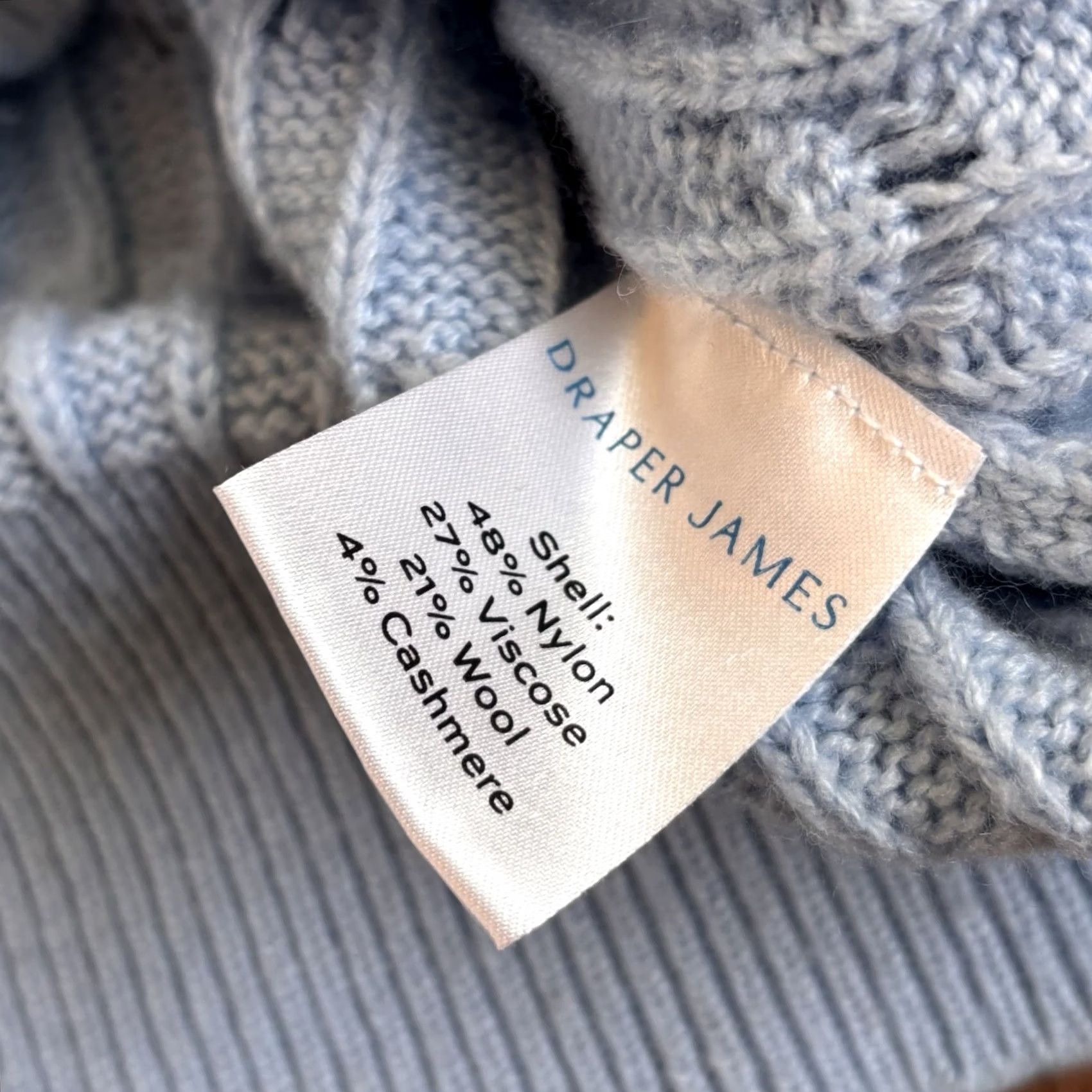 Vintage Womens Draper James Blue Sweater Wool Cashmere Blend sz M Size M / US 6-8 / IT 42-44 - 7 Thumbnail