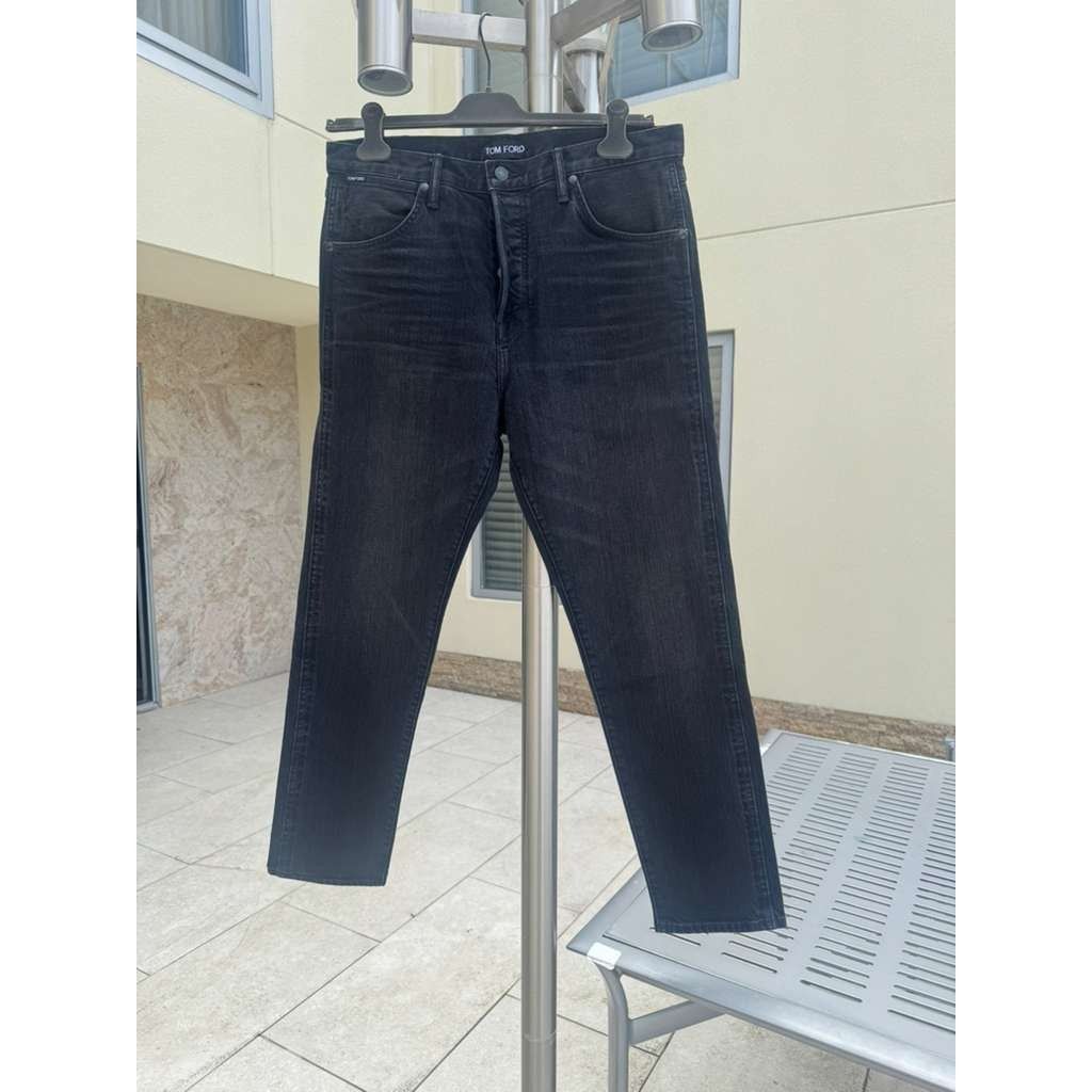 Tom Ford o1rshd1 Tapered Denim Jeans in Black Size US 33 - 2 Thumbnail