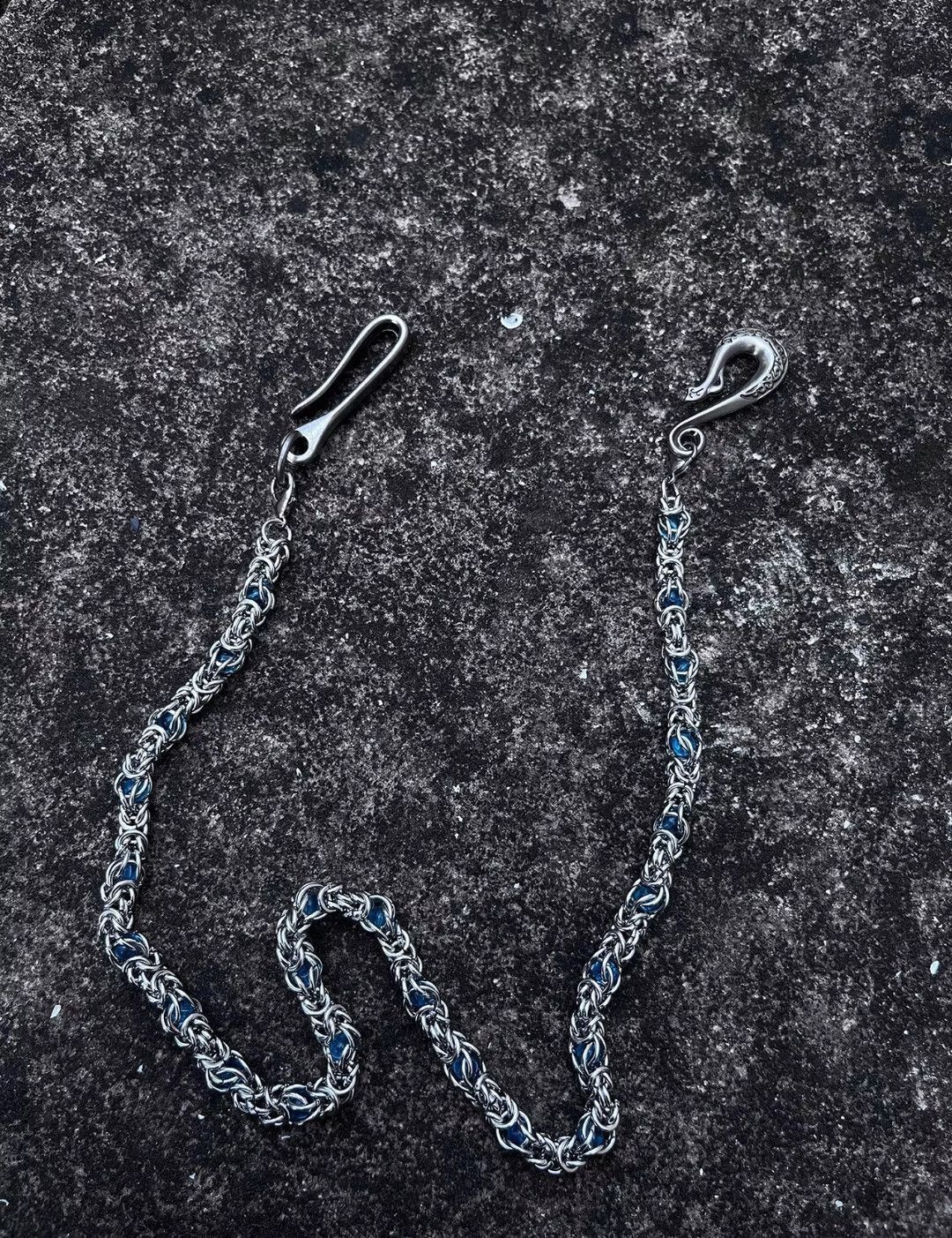 Jean Snake Bone Blue Stone Jeans Chain Accessories Size ONE SIZE - 3 Thumbnail