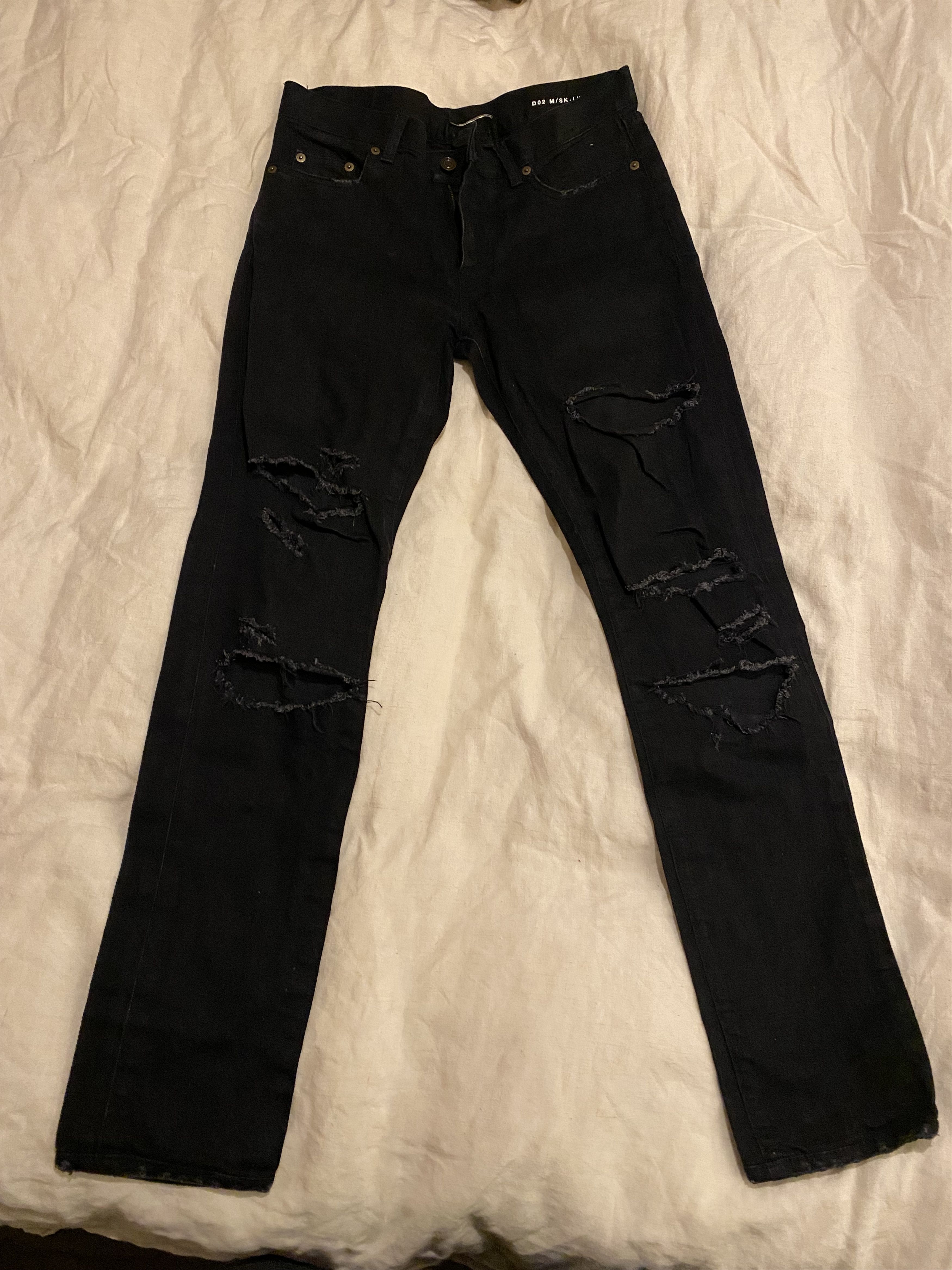 image of Saint Laurent Paris 2015 Denim in Black, Men's (Size 30)