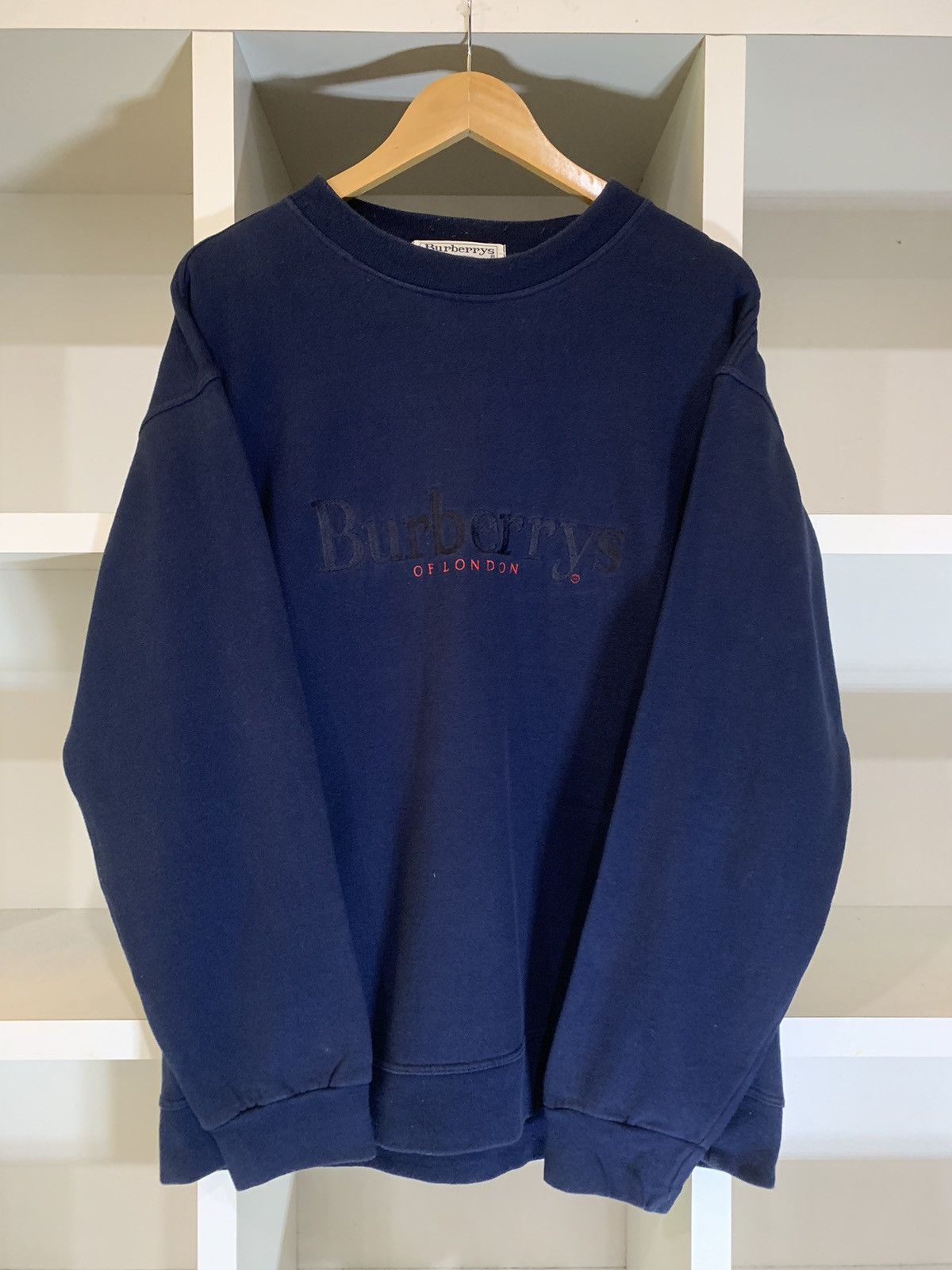 Burberry VINTAGE BURBERRYS EMBROIDERY LOGO SWEATER Size US L / EU 52-54 / 3 - 6 Thumbnail