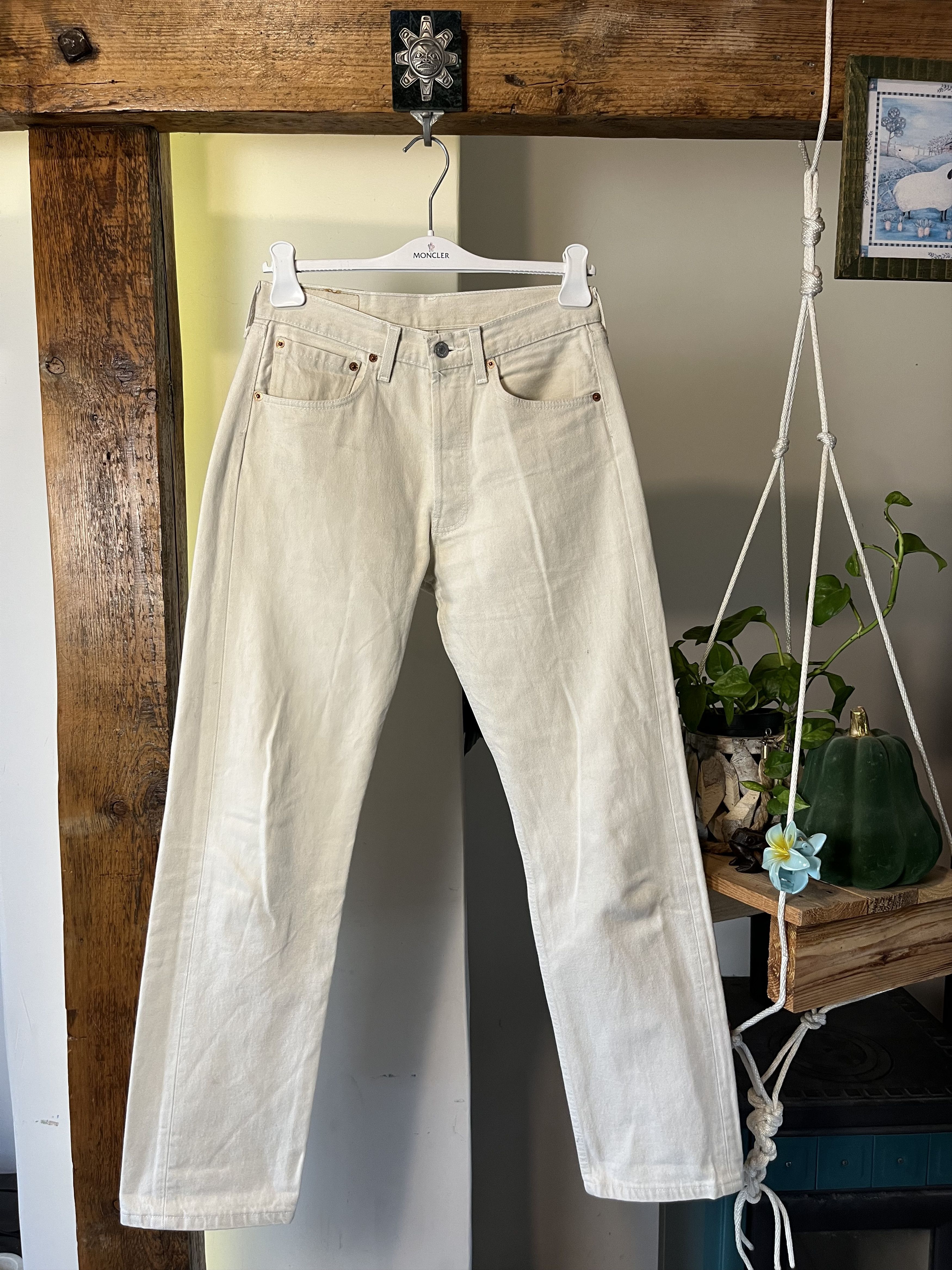 Levi's × Levi's Vintage Clothing × Vintage Vintage Levis 501xx RARE Beige Denim Size US 31 - 1 Thumbnail