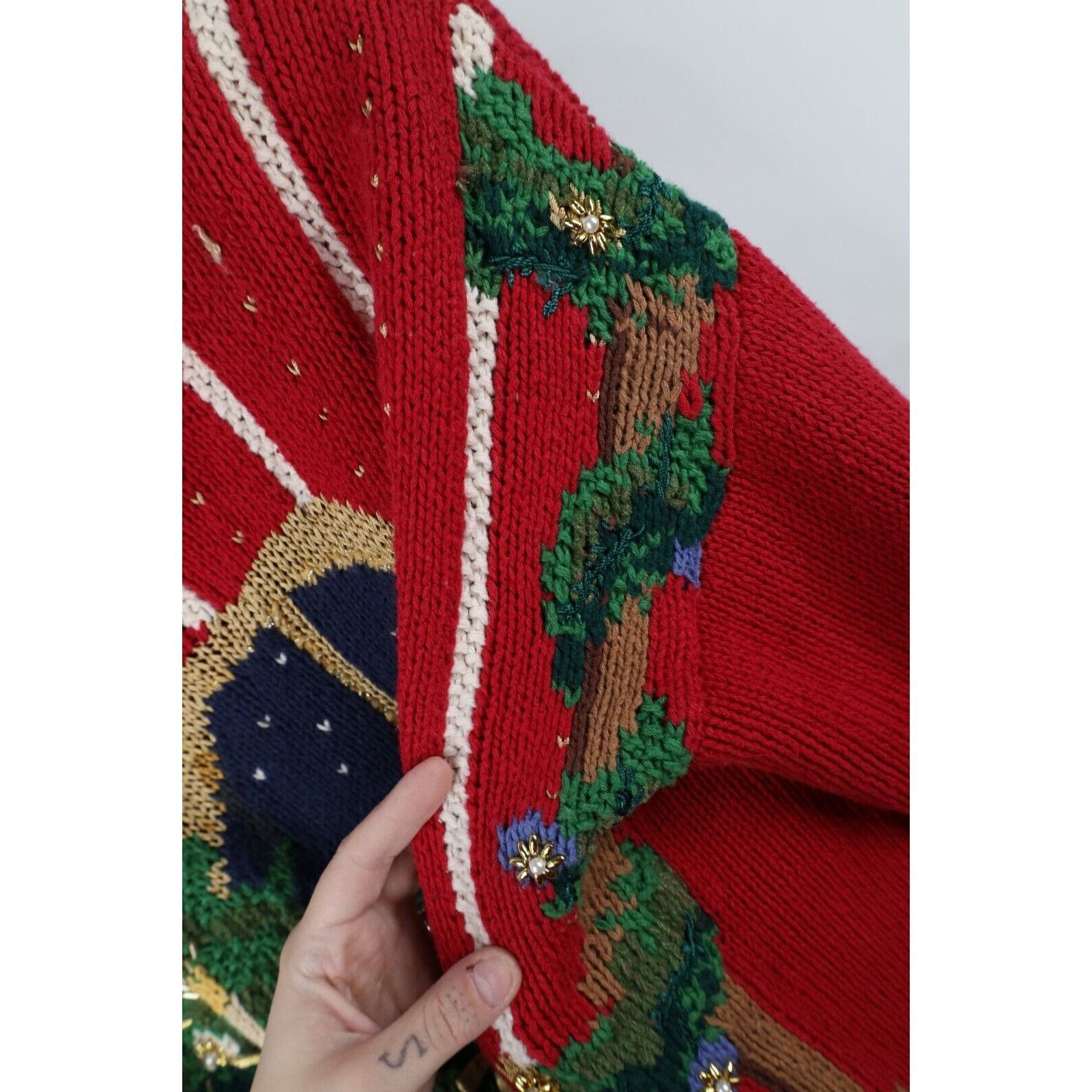 Vintage Vintage 90s Streetwear Heavyweight Christmas Sweater Size XL / US 12-14 / IT 48-50 - 9 Thumbnail
