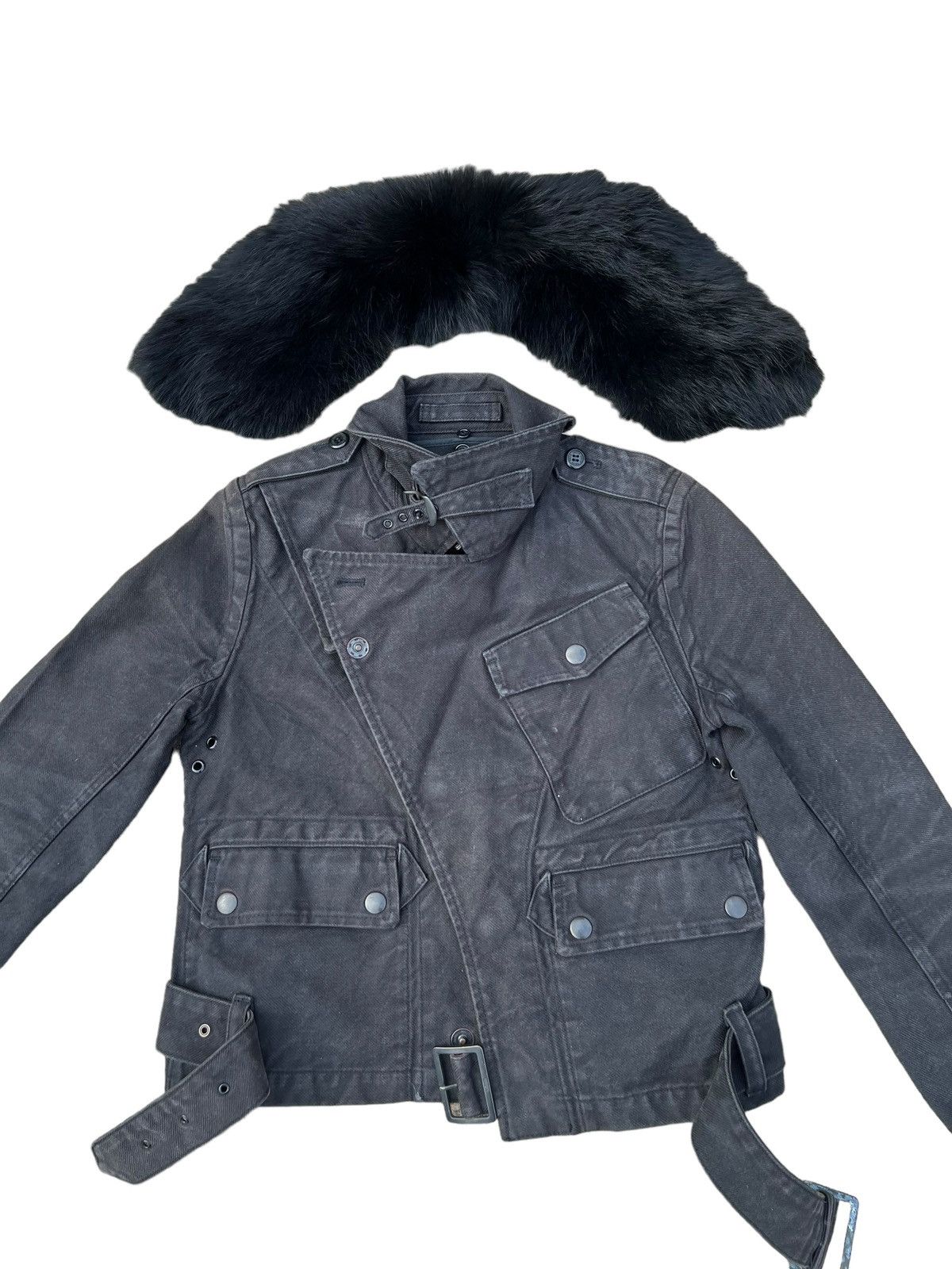 HYKE × If Six Was Nine Green Hideaki Yoshihara Coyote Fur Rider Denim Jacket Size US S / EU 44-46 / 1 - 14 Thumbnail