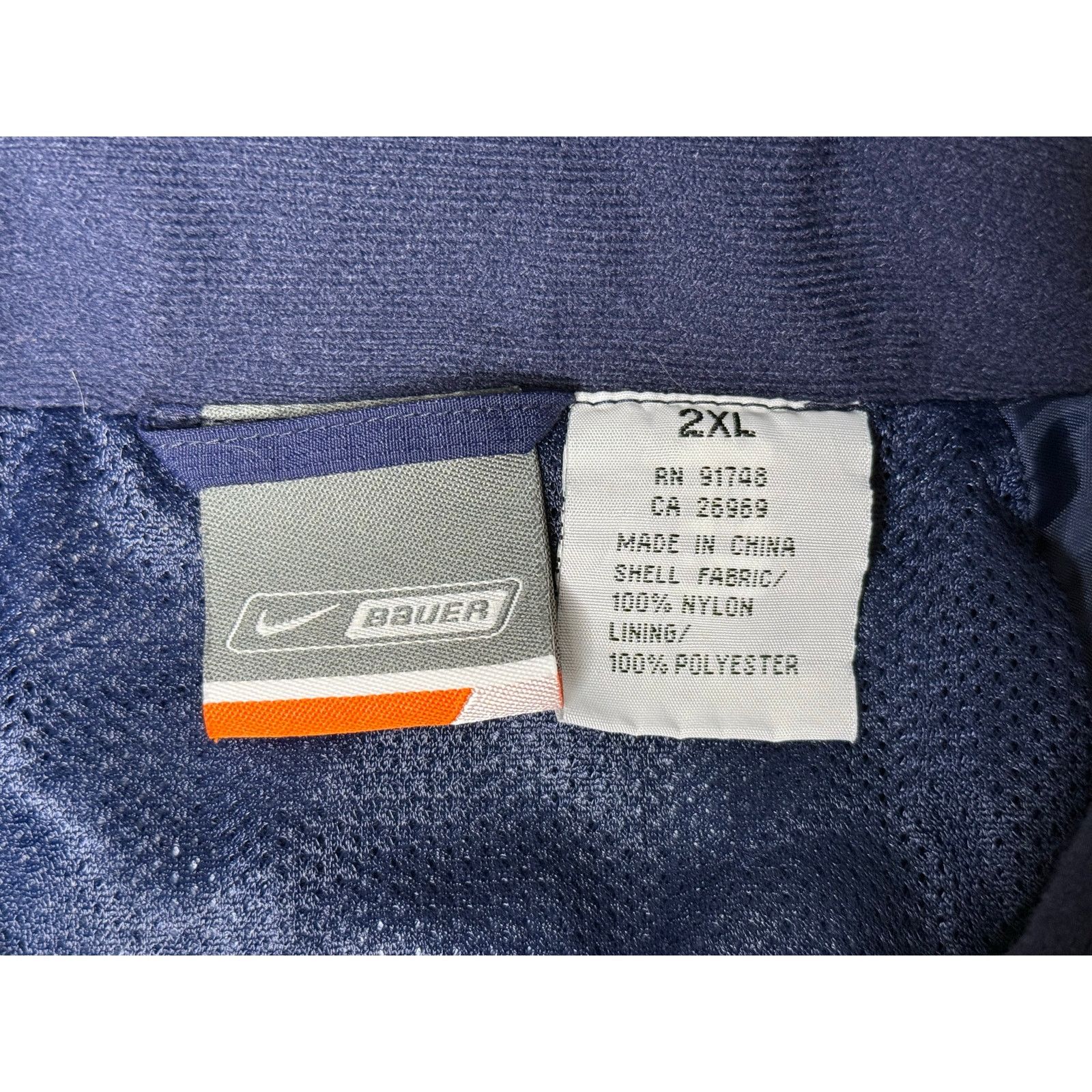 Nike × Vintage Vintage Y2K Nike Bauer Full Zip Lined Windbreaker Jacket 2XL Size US XXL / EU 58 / 5 - 3 Thumbnail