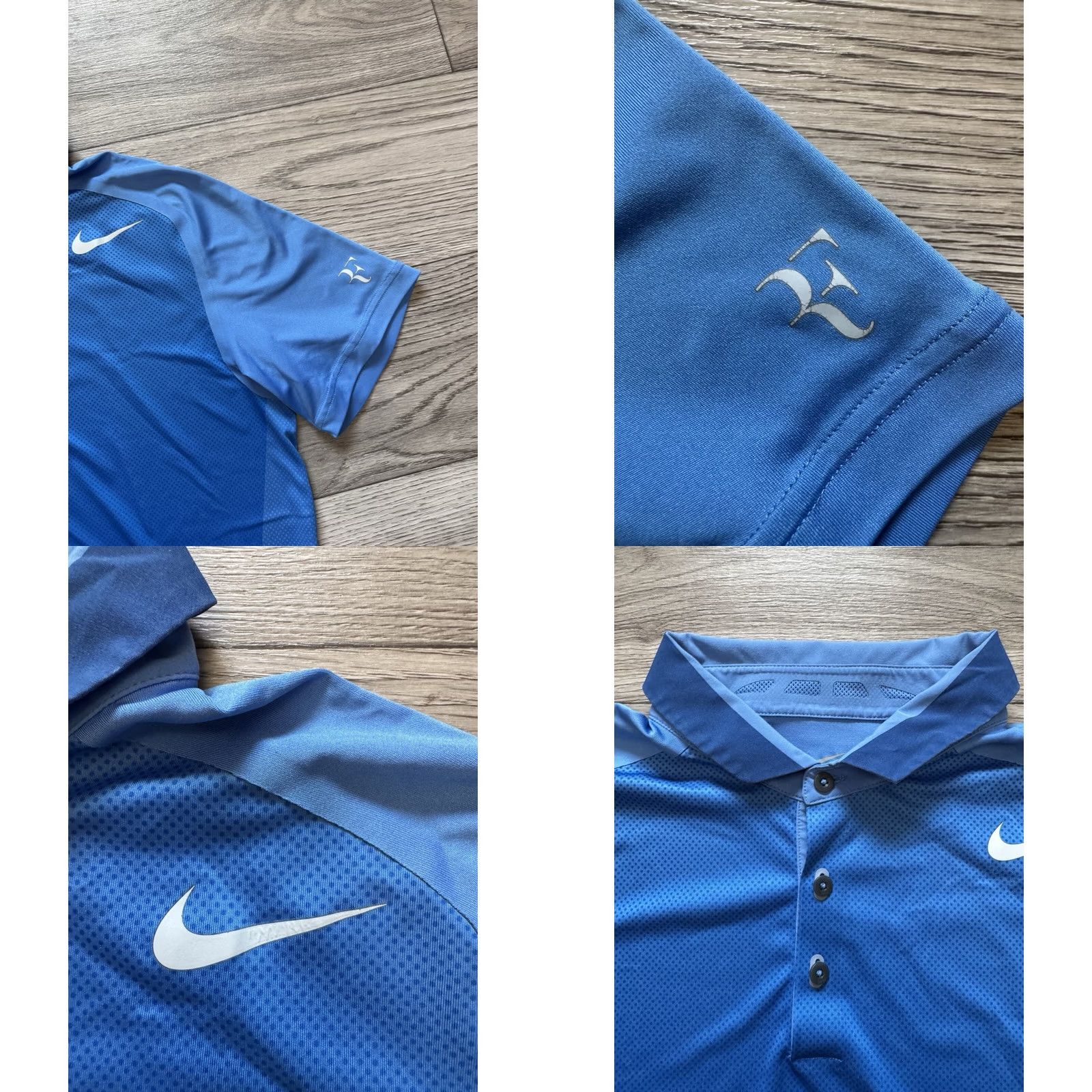 Nike Nike Roger Federer RF 2013 US Open Tennis Polo Court Shirt Mens Size M Blue Size US M / EU 48-50 / 2 - 8 Thumbnail