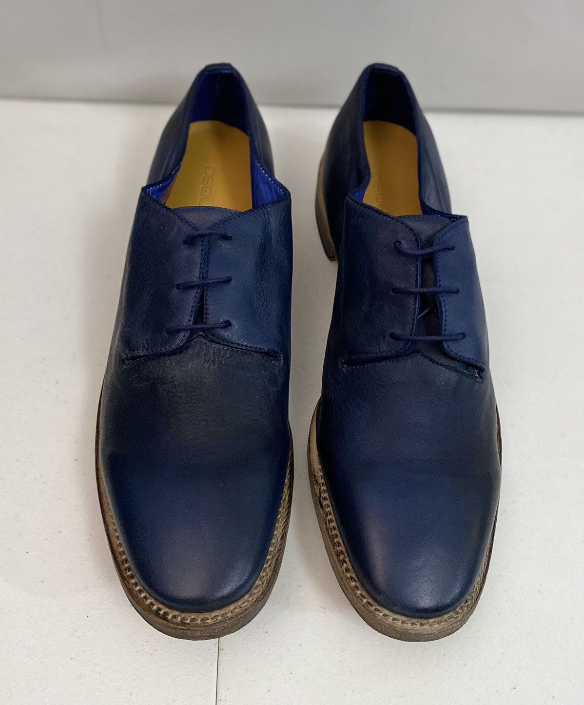 Dsquared2 Dsquared2 🇮🇹 Blu Goodyear Welt Handmade Uni Derby 10.5 NEW Size US 10.5 / EU 43-44 - 2 Thumbnail