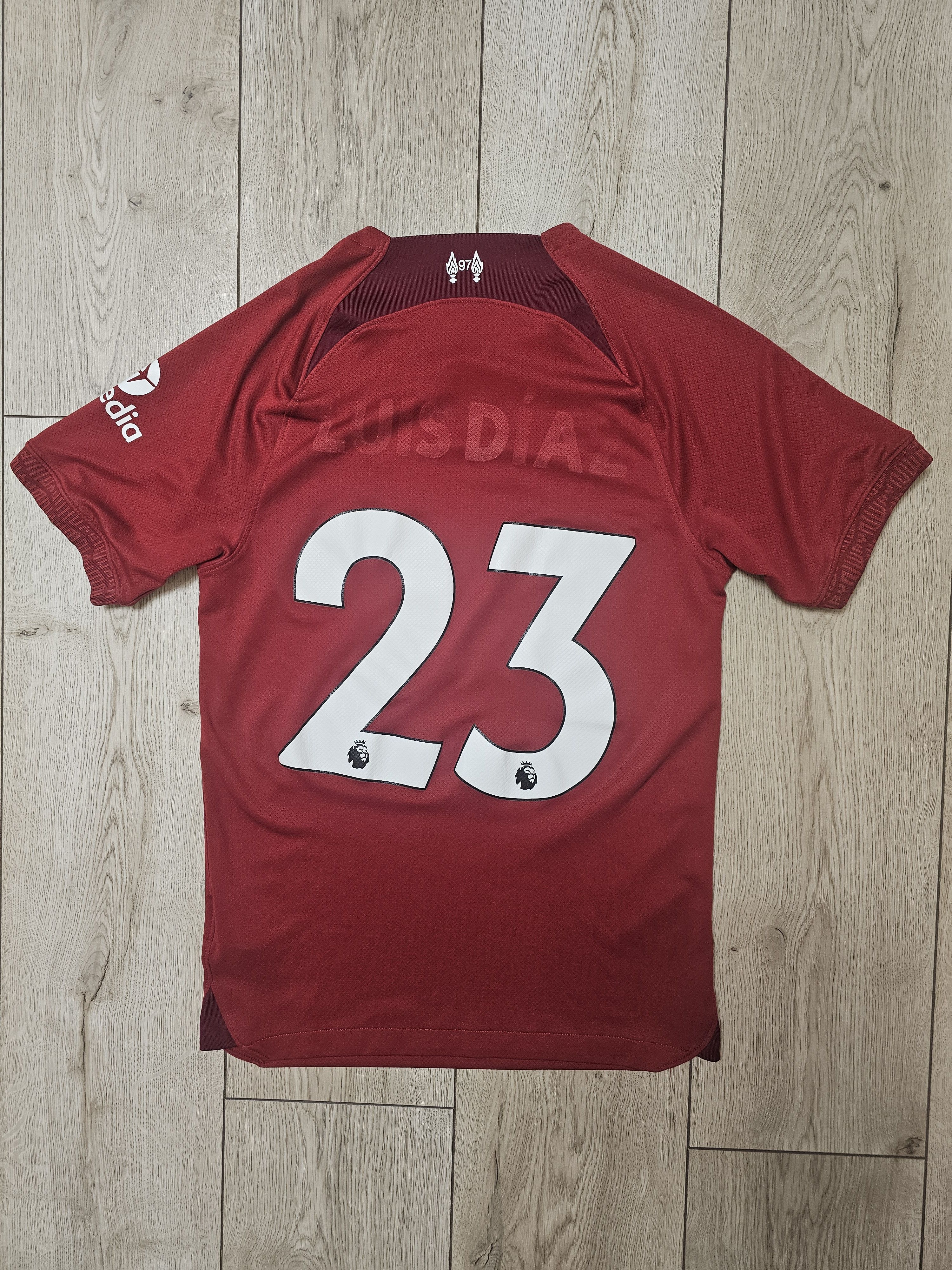 Nike LIVERPOOL 2022 2023 HOME DIAZ FOOTBALL SOCCER JERSEY Size US XS / EU 42 / 0 - 2 Thumbnail
