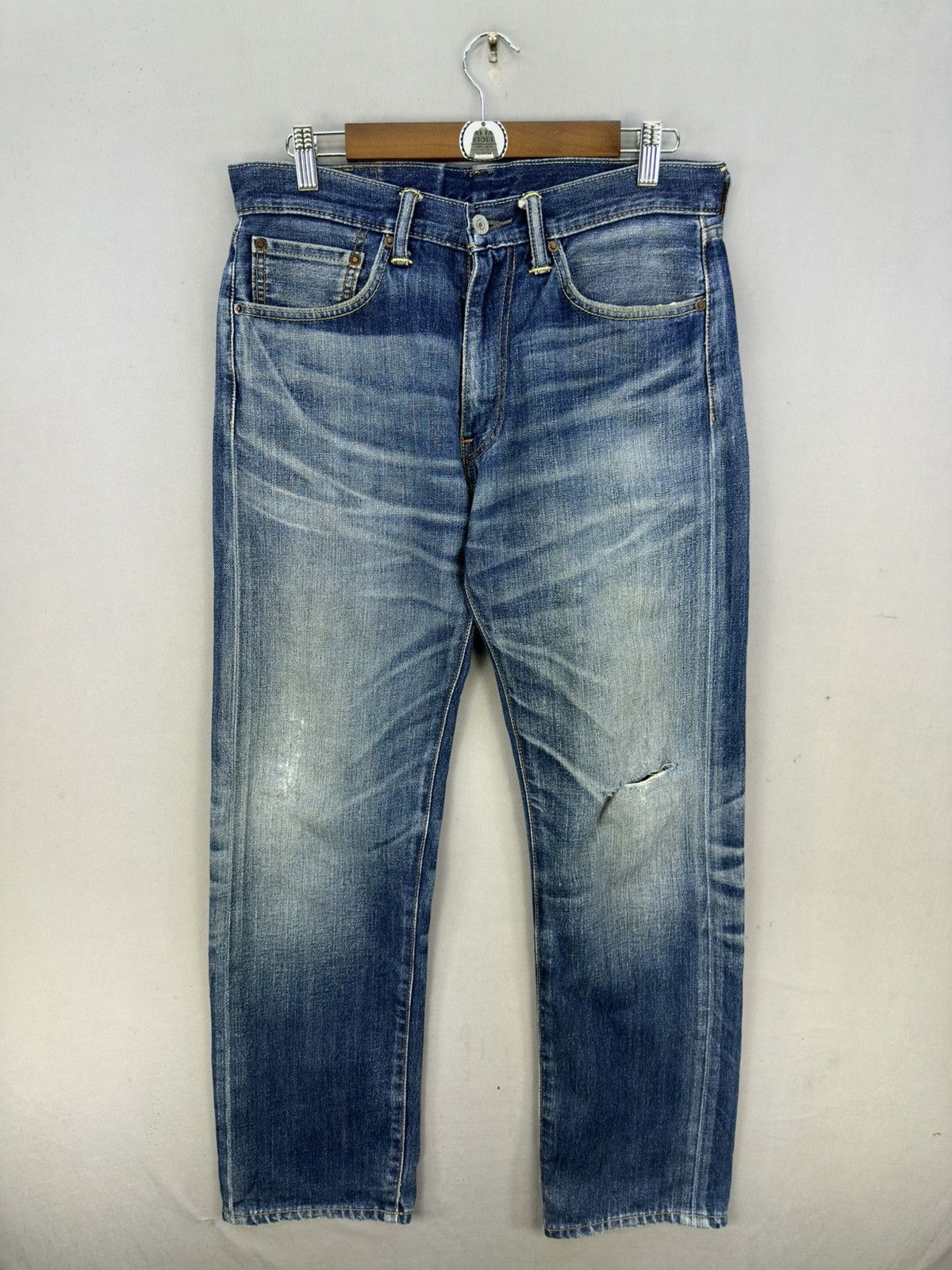 Levi's Levi’s 505 Whisker Faded Regular Fit Jeans Size US 33 - 1 Thumbnail