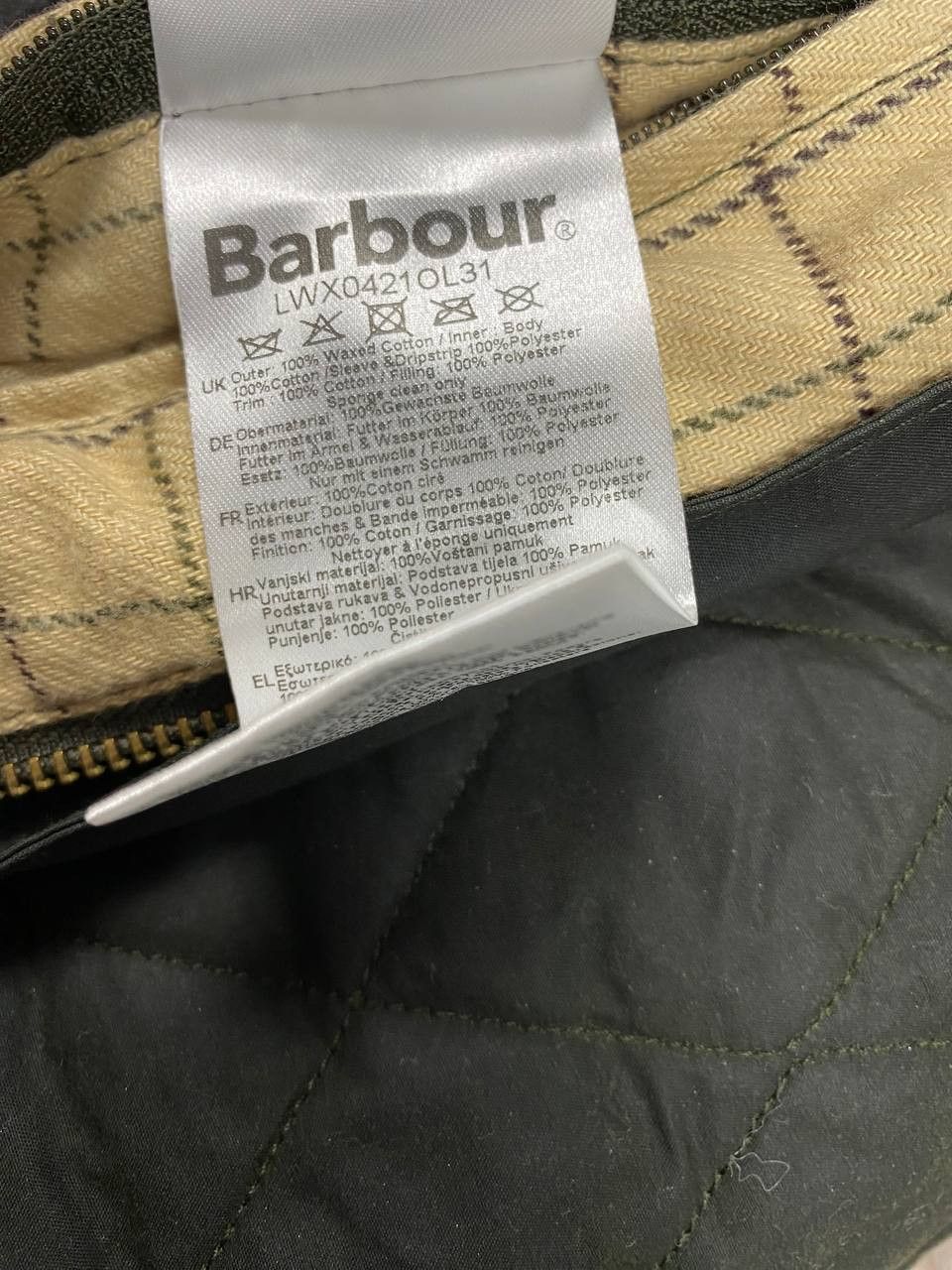 Barbour × Vintage Barbour Waxed Quilted Coat Jacket Equestrian Belsay Olive XL Size XXL / US 16-18 / IT 52-54 - 8 Thumbnail
