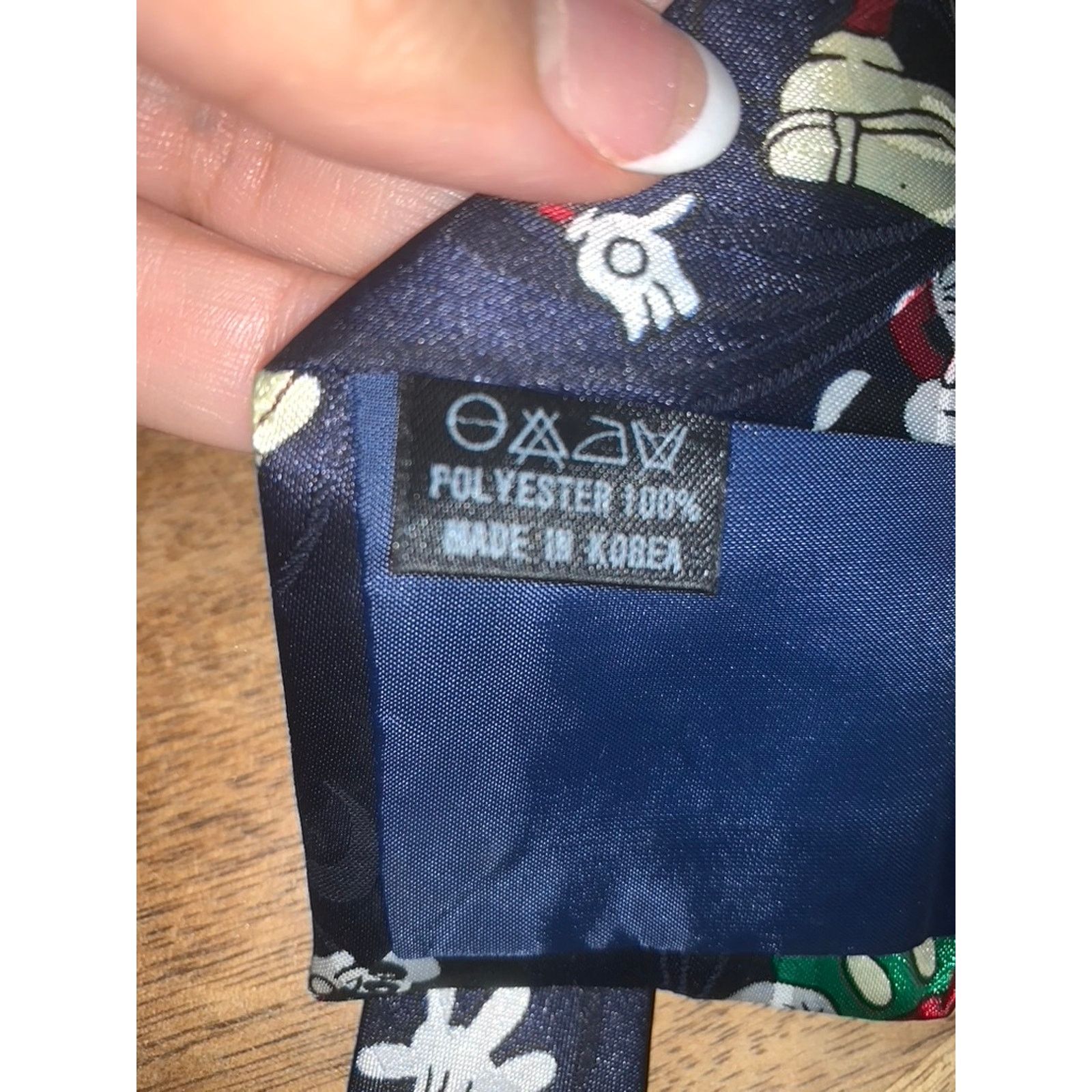 Disney Disney Vintage Mickey Mouse Christmas Geometric Necktie M Size ONE SIZE - 3 Thumbnail
