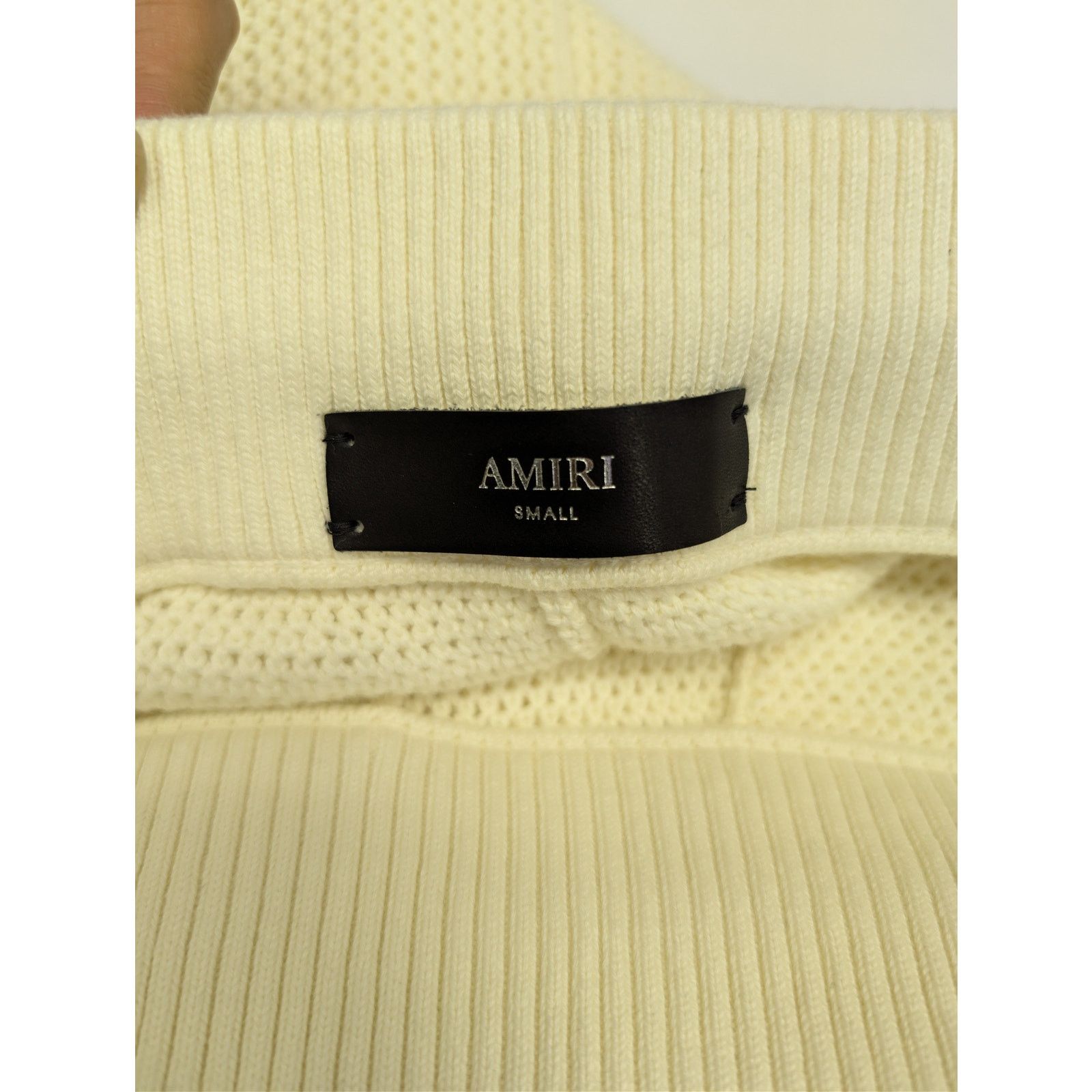 Amiri o1rshd1 Amiri Crochet Mesh Short Shorts in Ivory Size US 30 / EU 46 - 14 Thumbnail