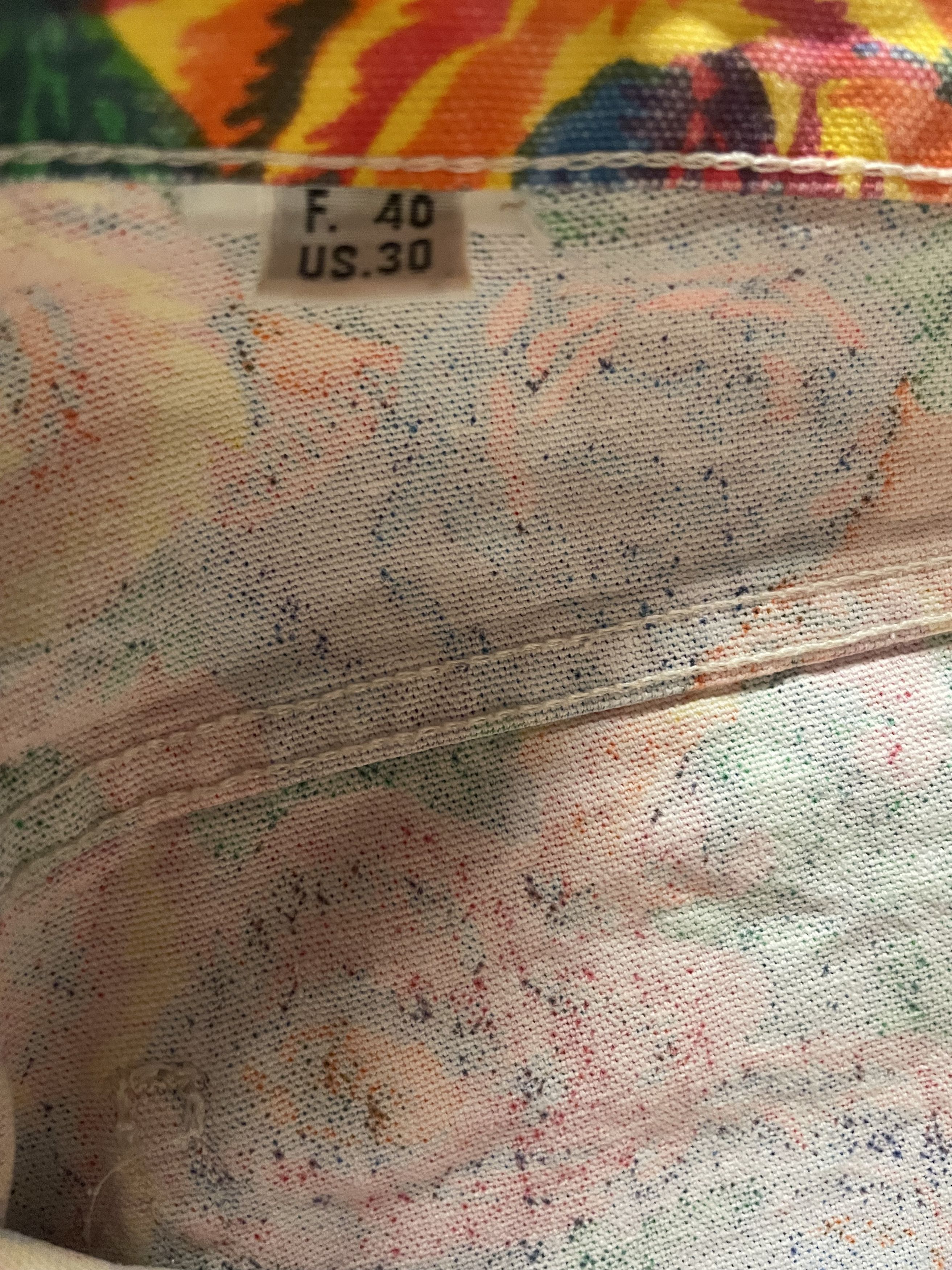 Kenzo Vintage 80s Kenzo Rainbow Floral Pride Pants Size 30 Fits 27 Size 28" / US 6 / IT 42 - 9 Thumbnail