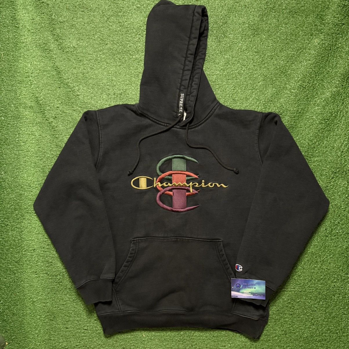 Champion × Supreme Supreme Champion Stacked C Hoodie Large | Grailed 