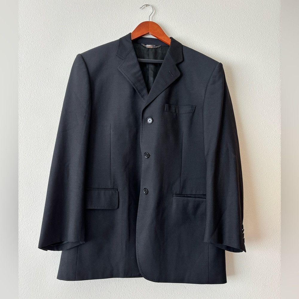 Dolce & Gabbana Dolce & Gabbana Men’s Black Wool Blazer Suit Jacket Size 52 Size 42R - 1 Thumbnail