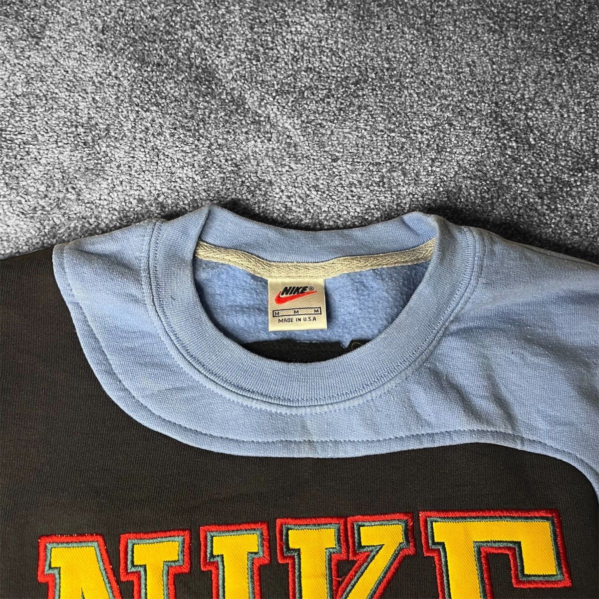 Nike Vintage Nike Rework Sweatshirt - Size Medium - Blue & Black Size US M / EU 48-50 / 2 - 4 Thumbnail