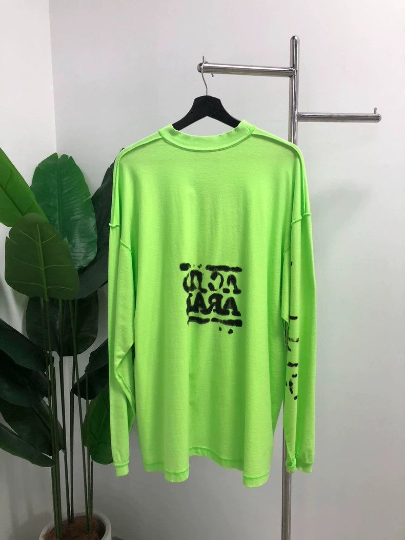 Balenciaga Balenciaga Ink letter round neck long sleeve T-shirt Size US M / EU 48-50 / 2 - 2 Thumbnail