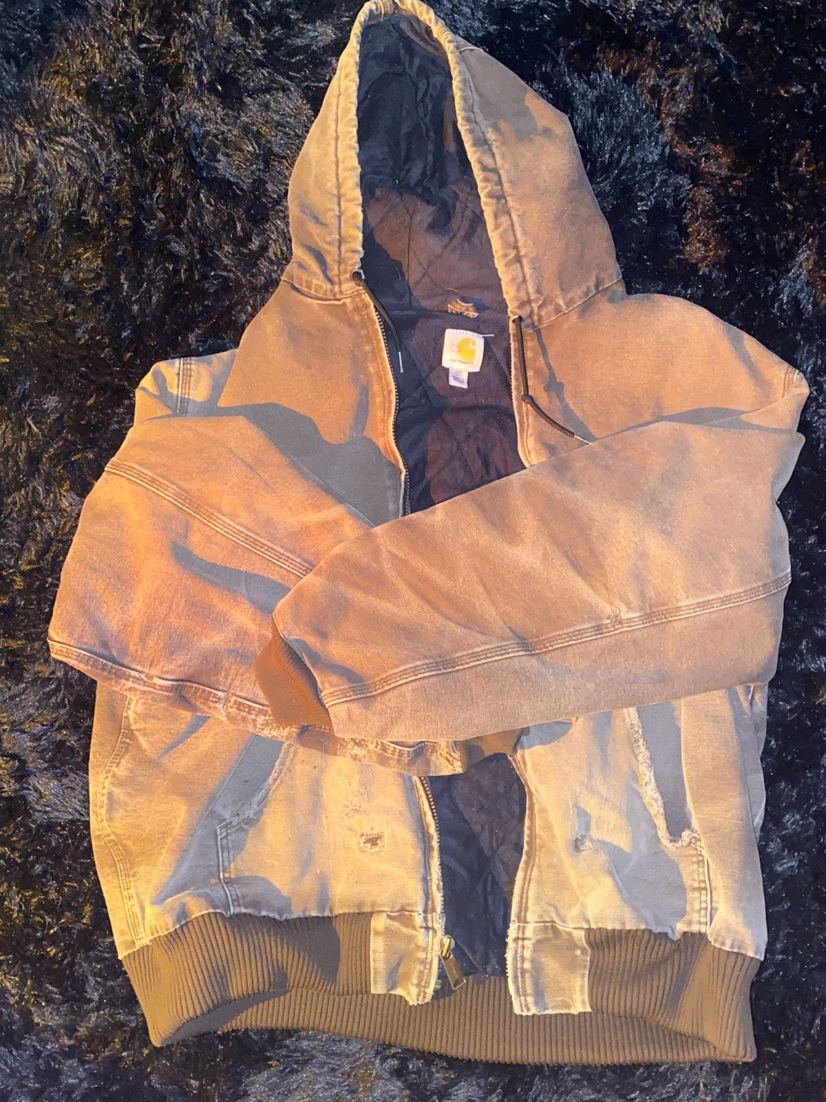 Carhartt アクティブジャケット J130 BLK sand stone Carhartt J130 Sandstone Active Jacket - Etsy