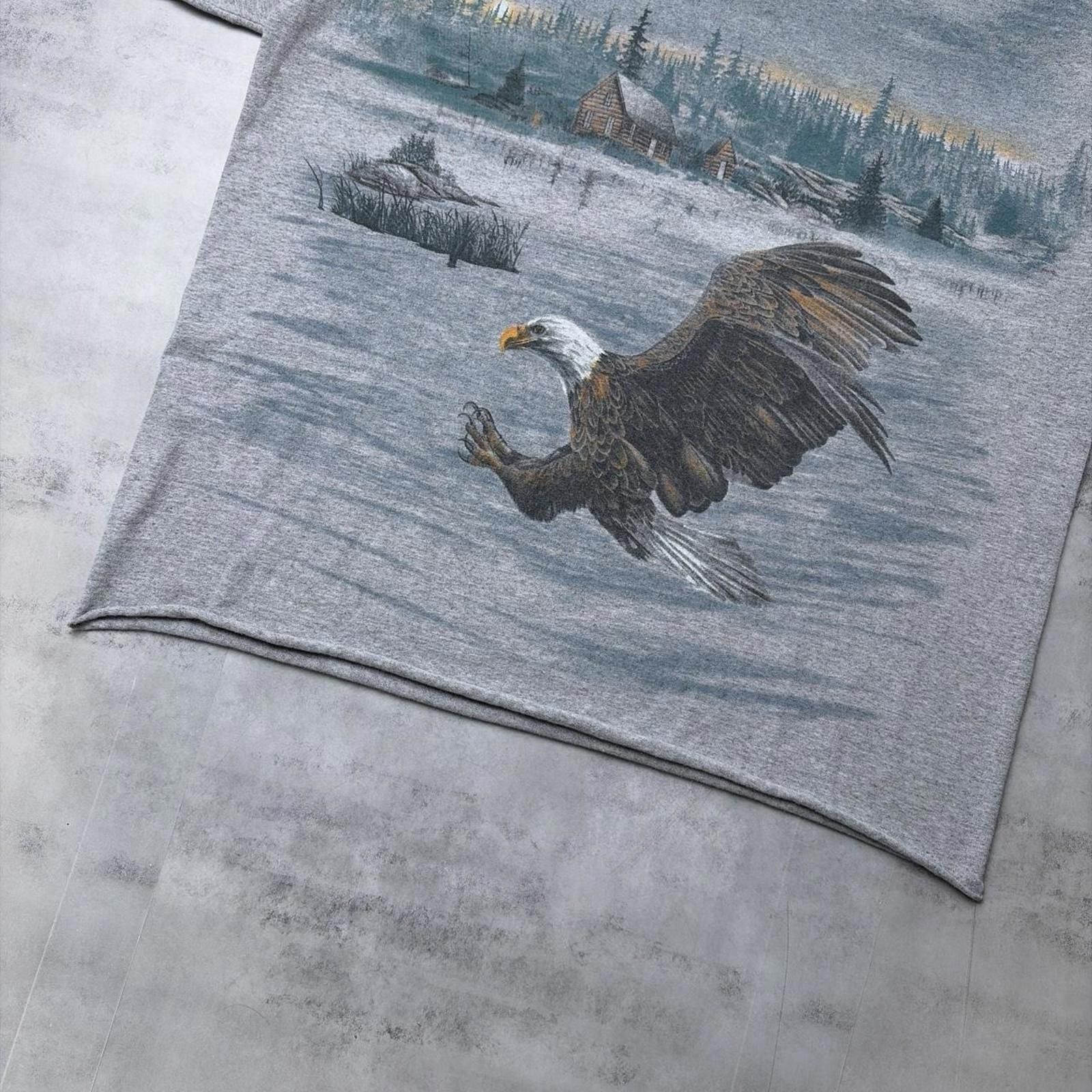 Other Vintage 90’s Grey Double Sided Eagle Nature AOP T-Shirt Size US M / EU 48-50 / 2 - 5 Thumbnail