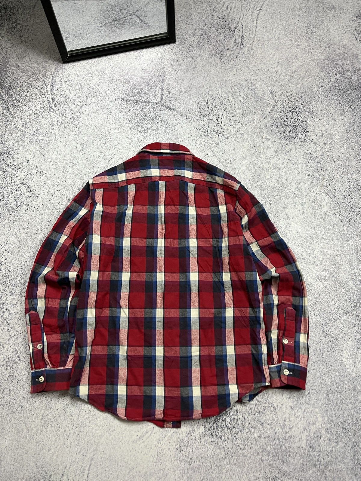 Polo Ralph Lauren × Ralph Lauren × Vintage Polo Ralph Lauren US Naval Res. Plaid Cheked Shirt Flannel Size US M / EU 48-50 / 2 - 16 Thumbnail