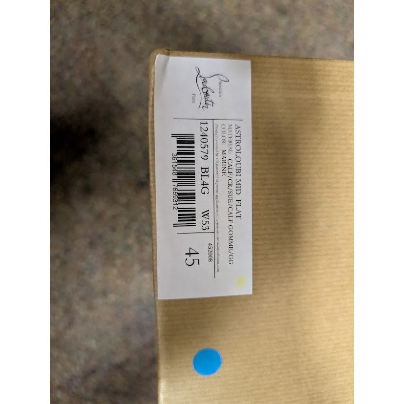 Christian Louboutin o1rshd1 Astroloubi Mid Flat Sneakers in Marine Blue 45 Size US 12 / EU 45 - 22 Thumbnail