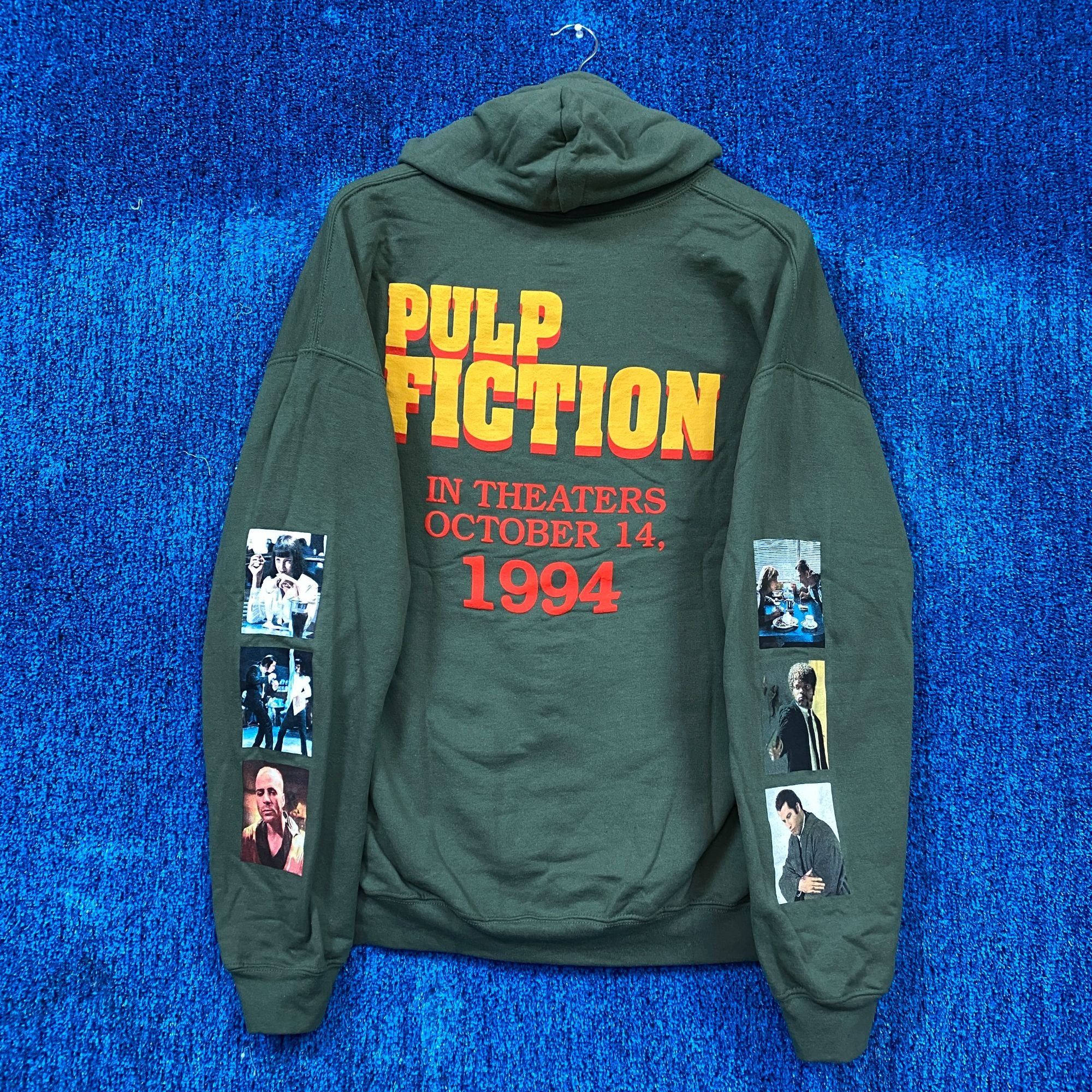 Green pulp fiction hoodie hotsell