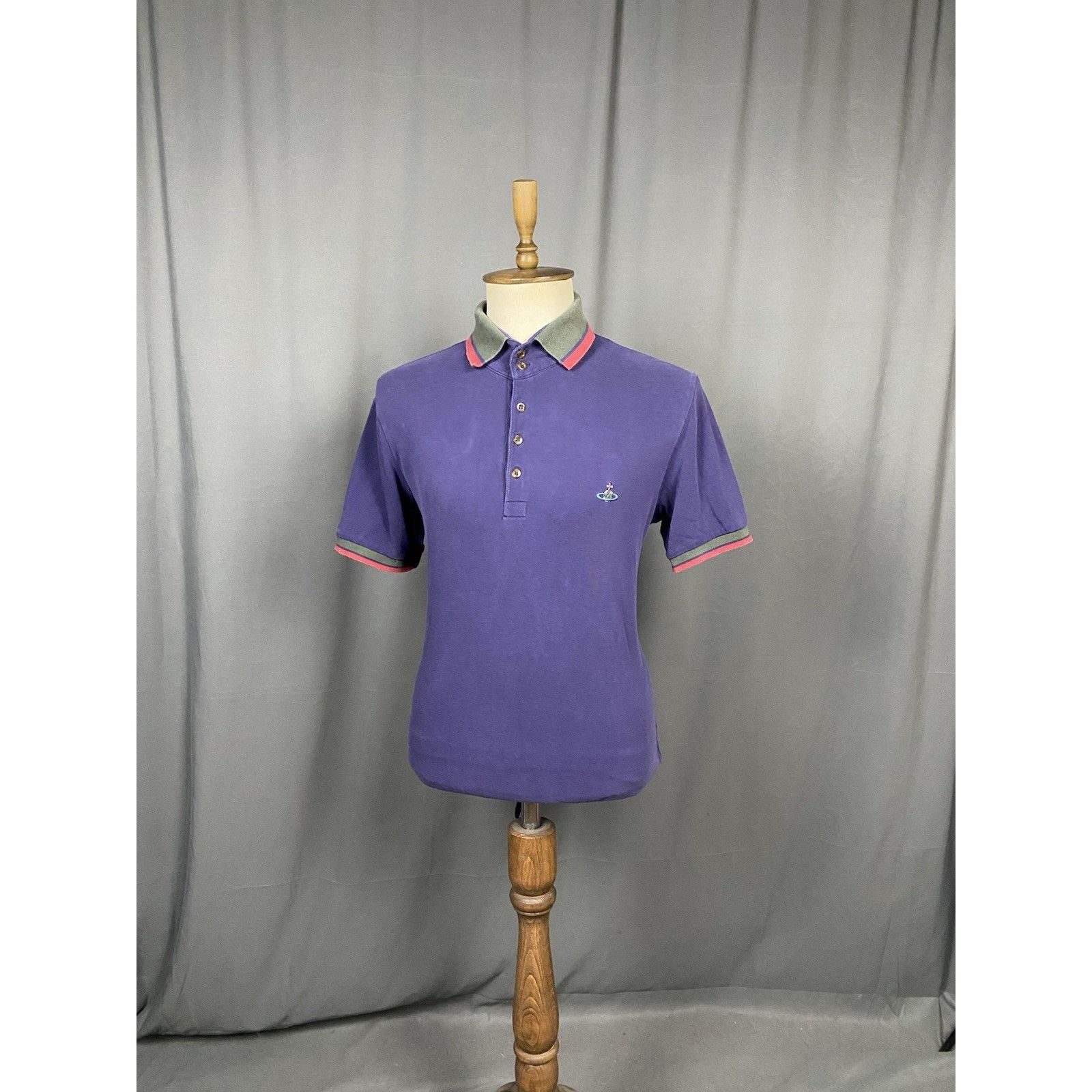 Vivienne Westwood Vivienne Westwwood Small Logo Men's Blue Green Polo T-Shirt Size US XL / EU 56 / 4 - 2 Thumbnail