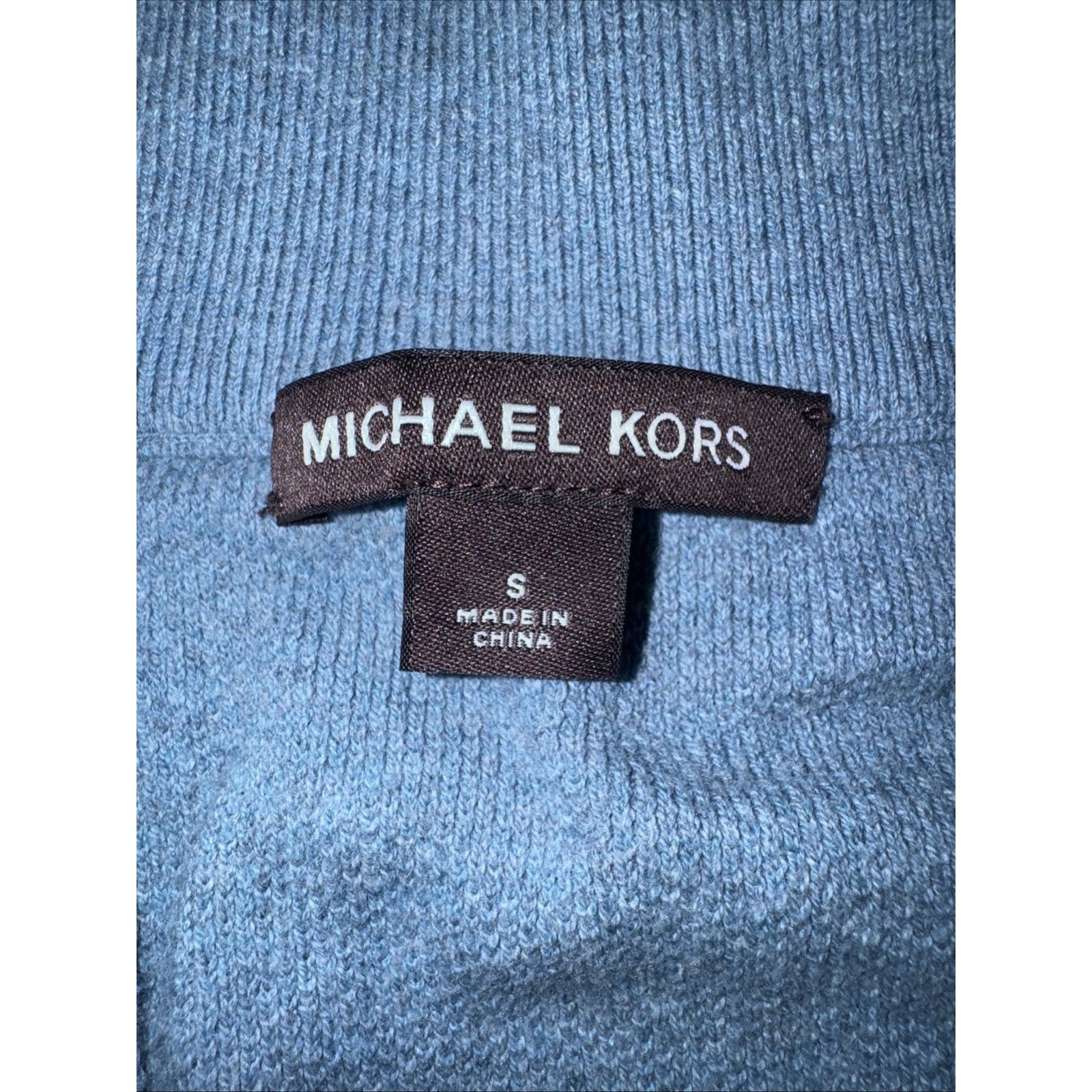 Michael Kors Michael Kors Quarter Zip Knit Sweater Blue Small 20x24 Size US S / EU 44-46 / 1 - 4 Thumbnail