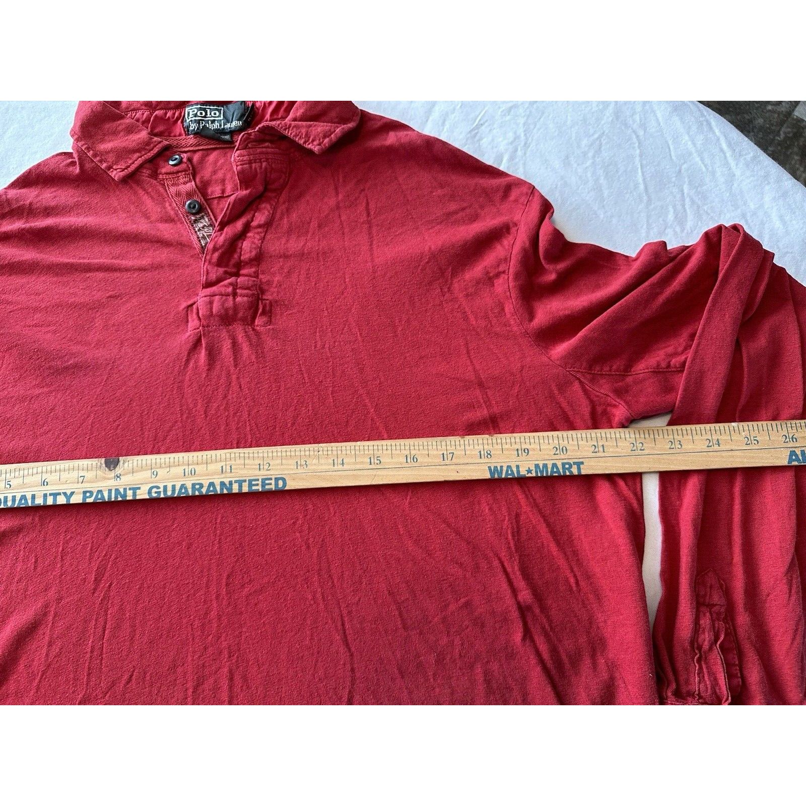 Polo Ralph Lauren Vintage POLO RALPH LAUREN Red Large Shirt Collard Pullover Size US L / EU 52-54 / 3 - 8 Thumbnail