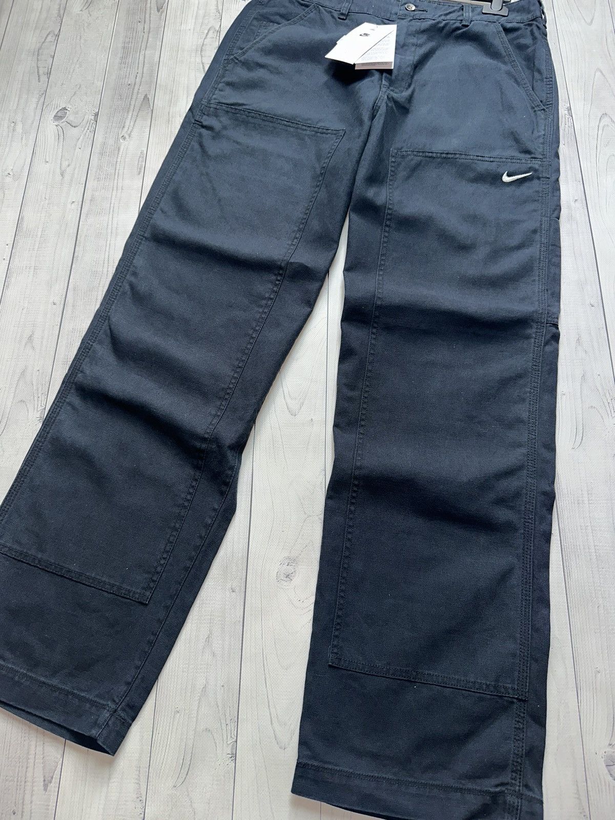 Nike × Vintage Vintage Nike Cargo pants work rare size M logo denim rare Size US 32 / EU 48 - 2 Thumbnail